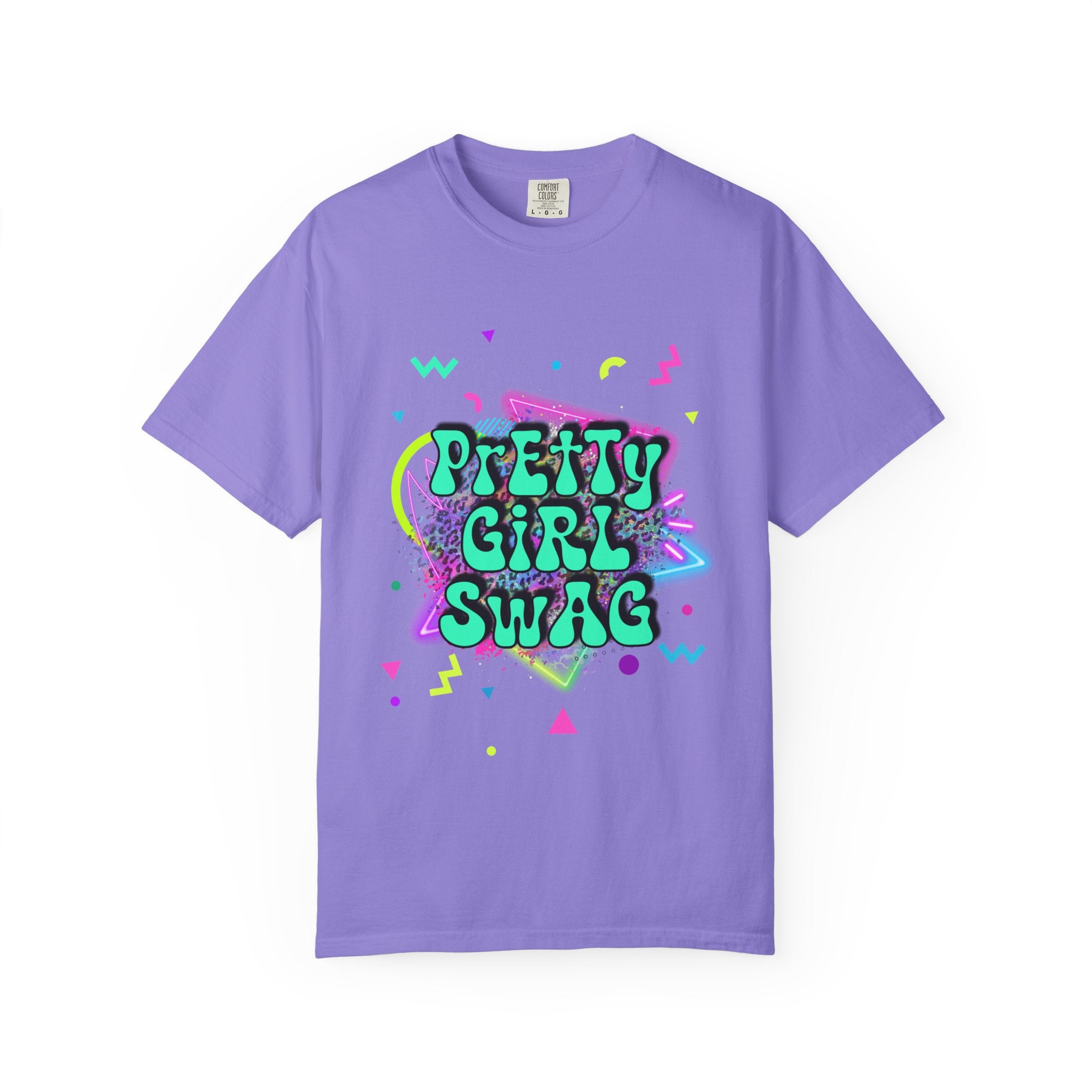 Pretty Girl Swag T-Shirt — Retro Neon Graphic Tee for Teens & Young Women