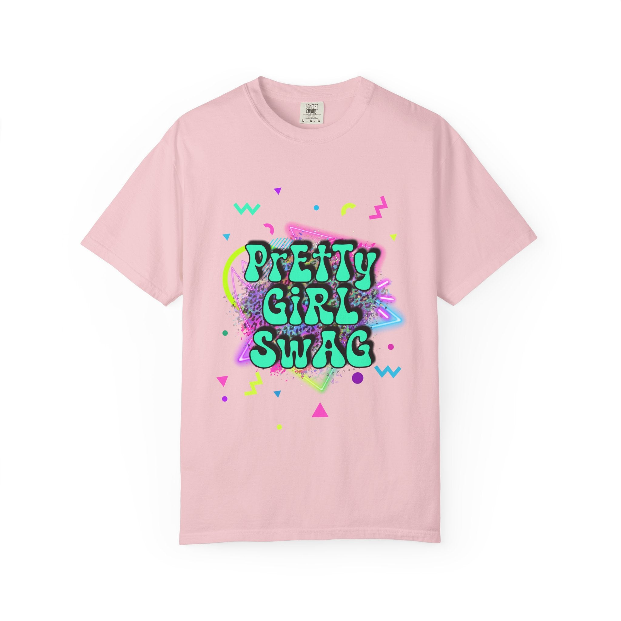 Pretty Girl Swag T-Shirt — Retro Neon Graphic Tee for Teens & Young Women