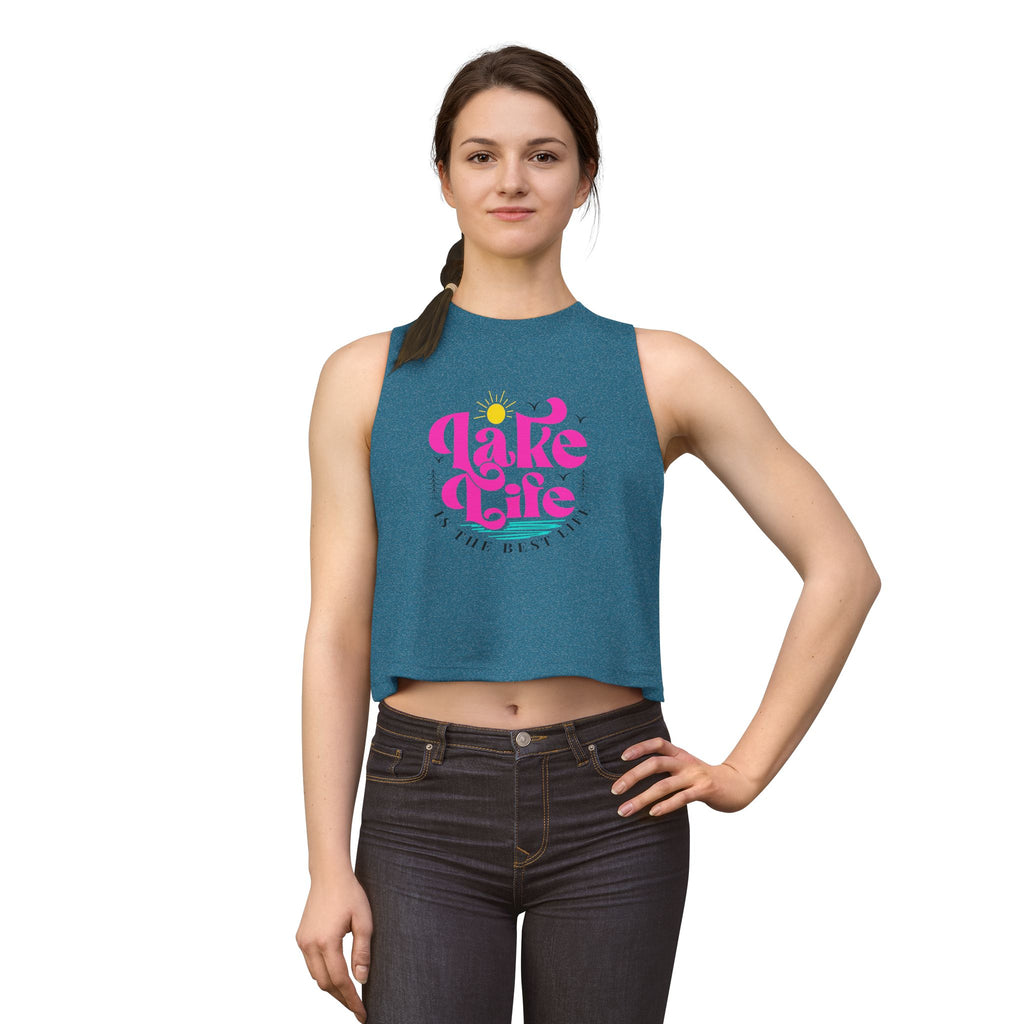 Lake Life Crop Top — "Lake Life is the Best Life" Retro Graphic