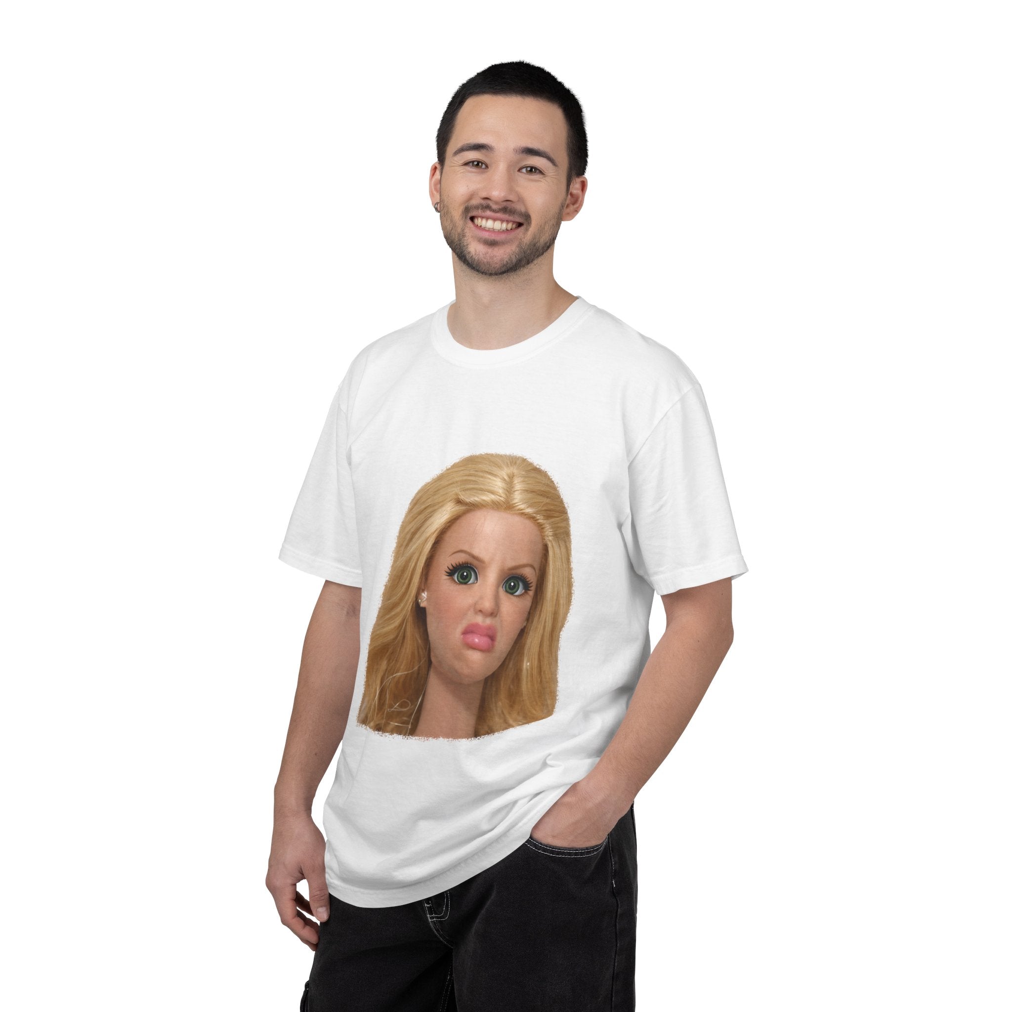 Funny Barbie Face Tee — Sassy Doll Expression Graphic T-Shirt