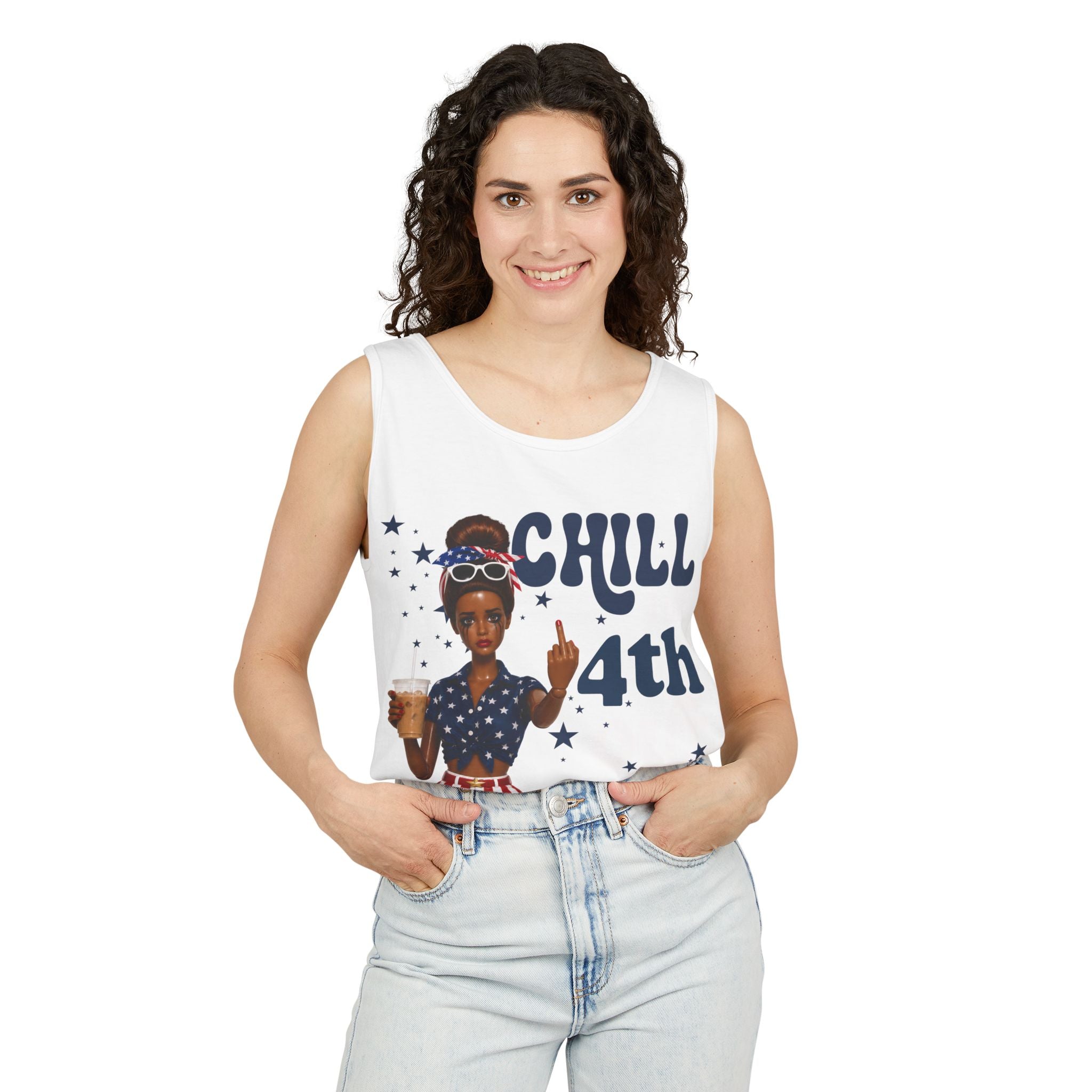 Chill 4th Tank Top — Patriotic Fourth of July Graphic Tank