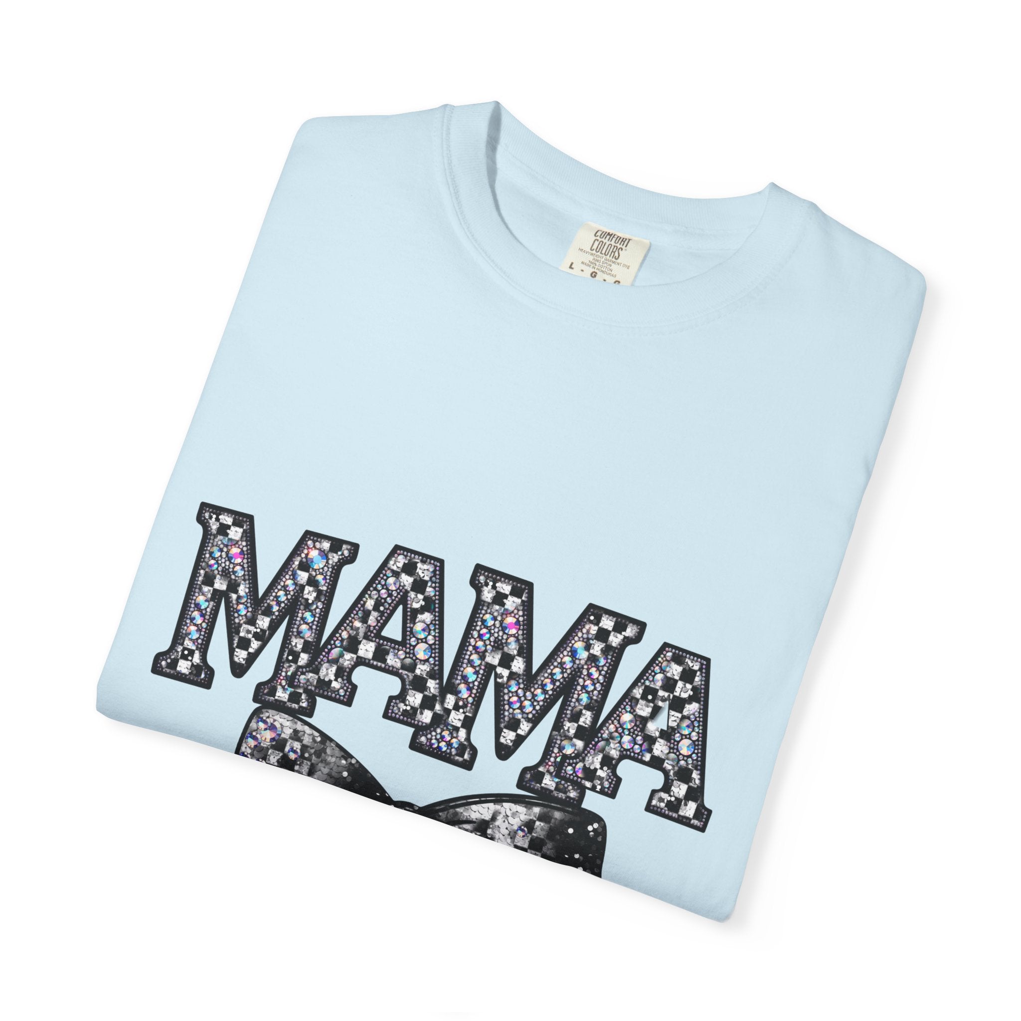 Mama Bow T-Shirt — Glitter Leopard Print "MAMA" Graphic Tee