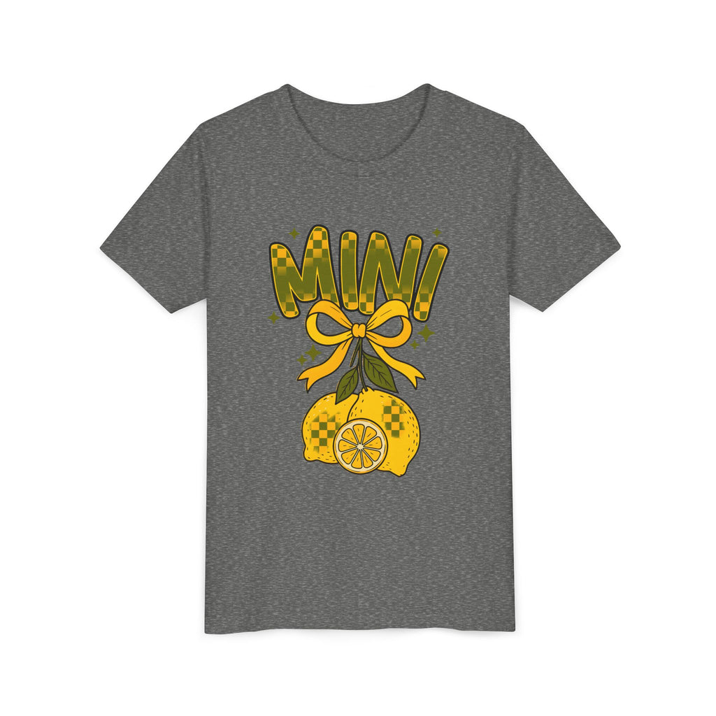 Youth Tee — "Mini" Lemon Bow Graphic Kids Shirt