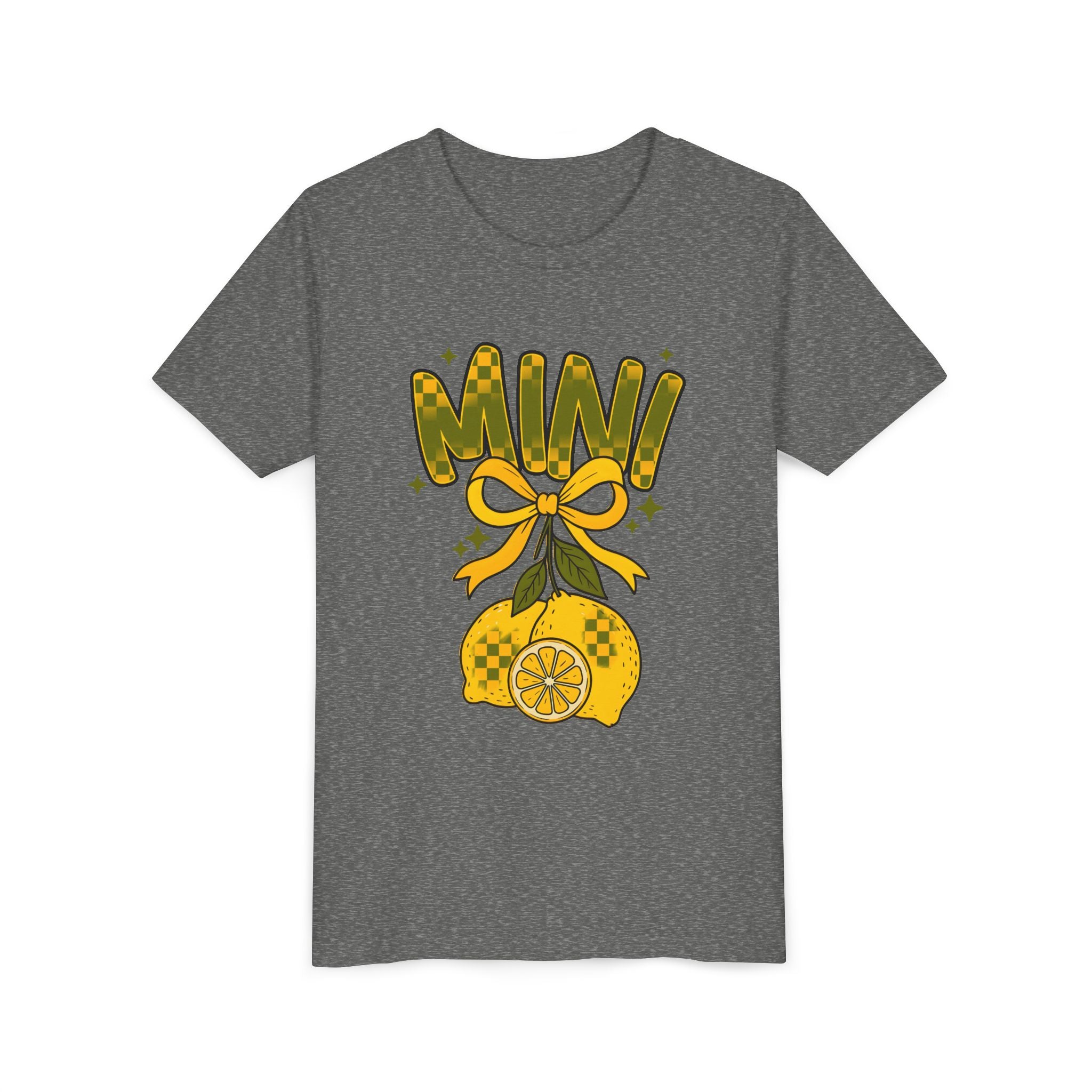 Youth Tee — "Mini" Lemon Bow Graphic Kids Shirt