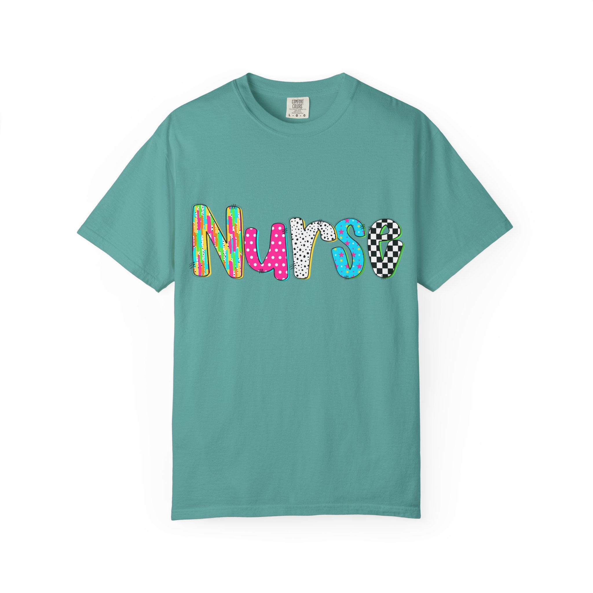 Nurse Colorful Pattern Graphic T-Shirt