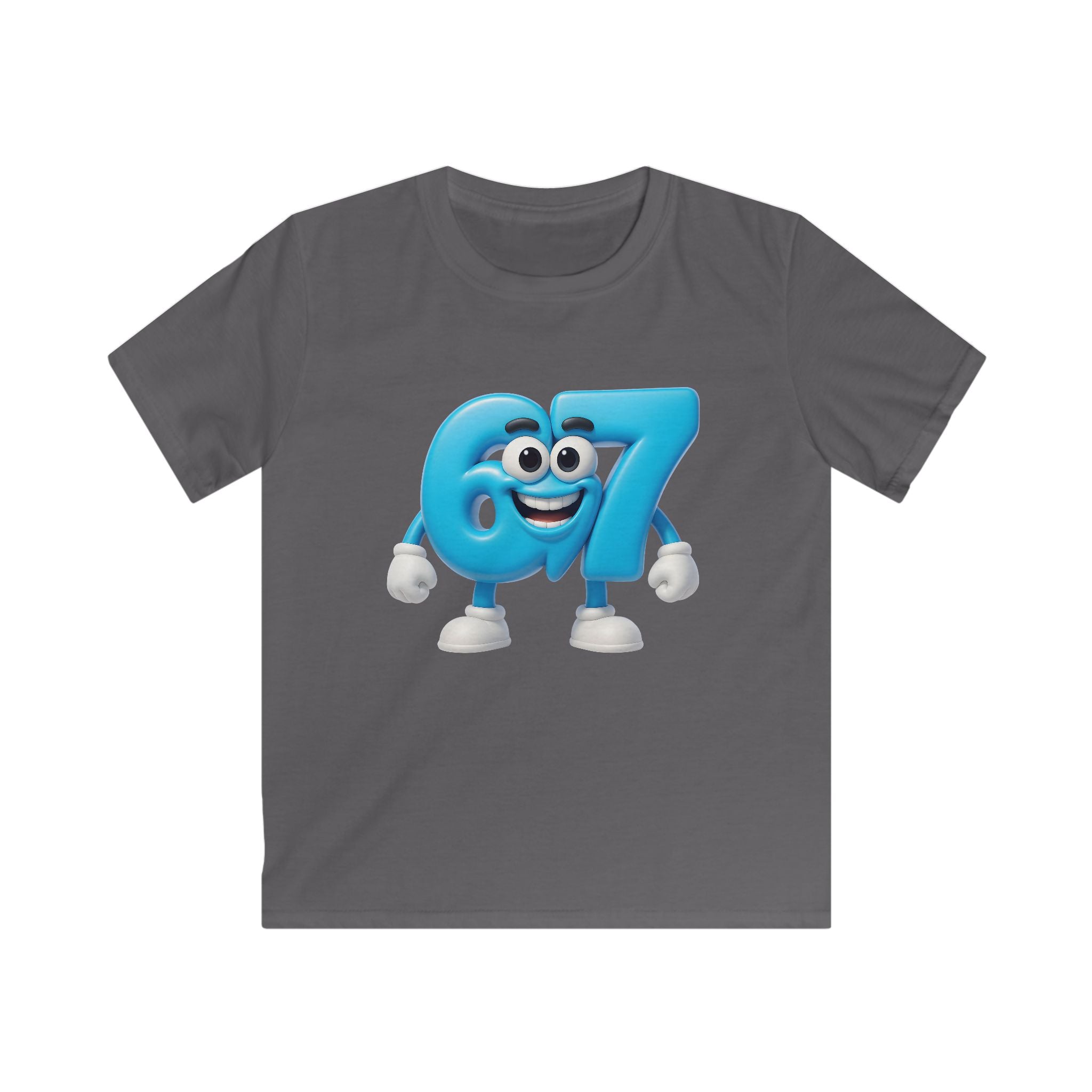 Kids Tee — Playful Blue '67' Character Birthday Shirt