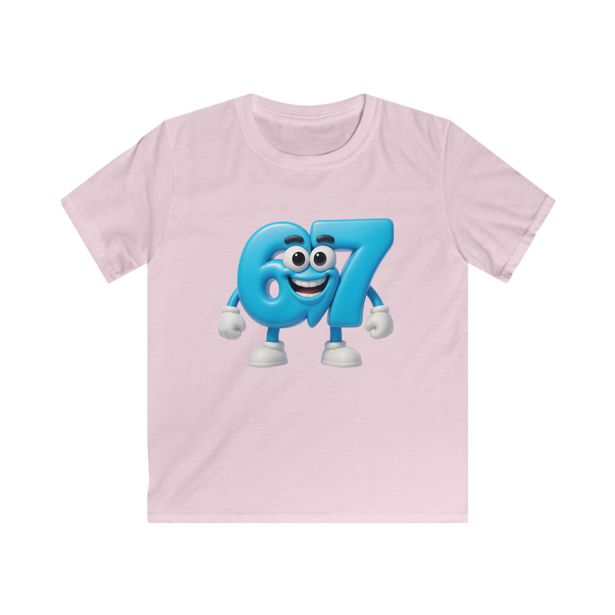Kids Tee — Playful Blue '67' Character Birthday Shirt