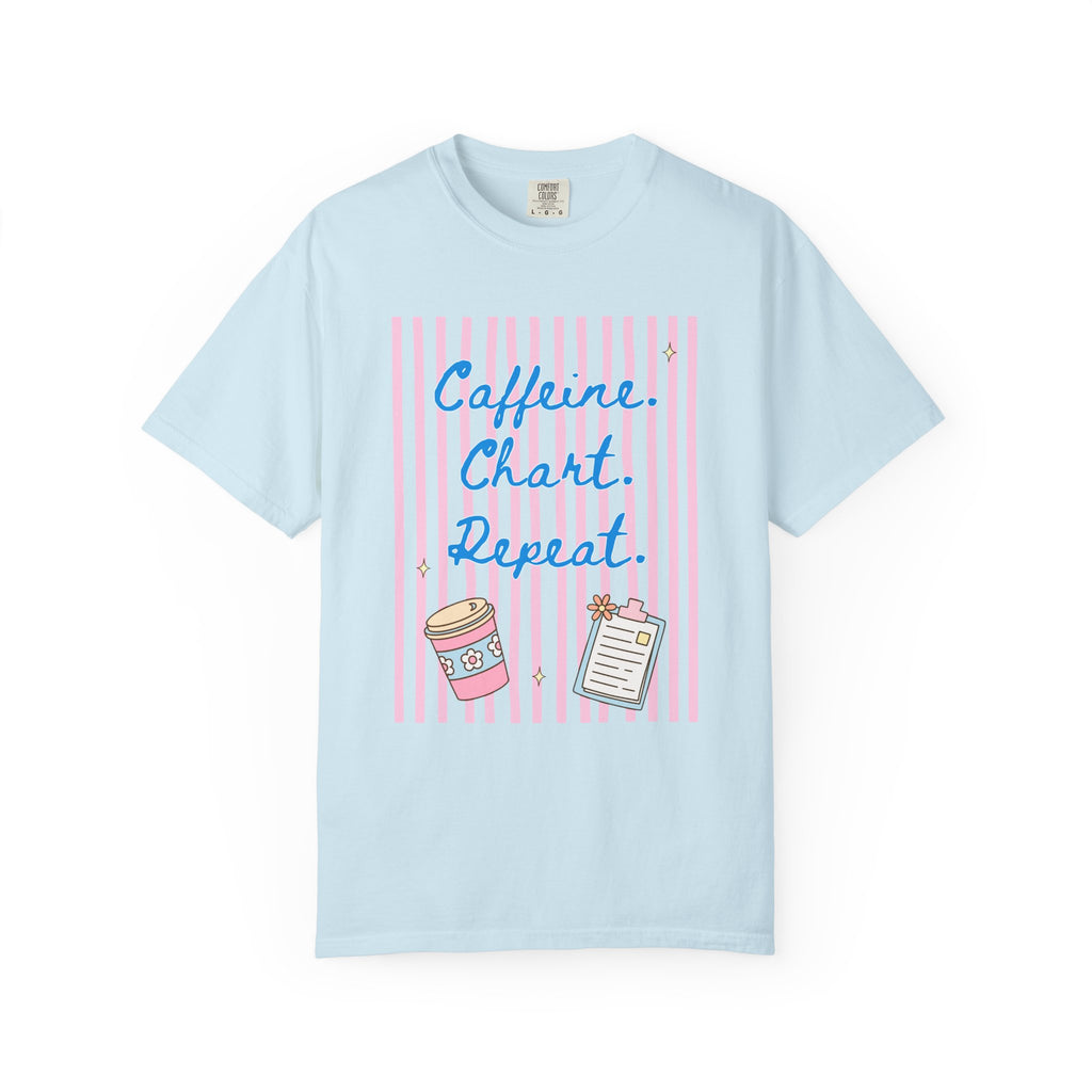 Caffeine. Chart. Repeat. T-Shirt