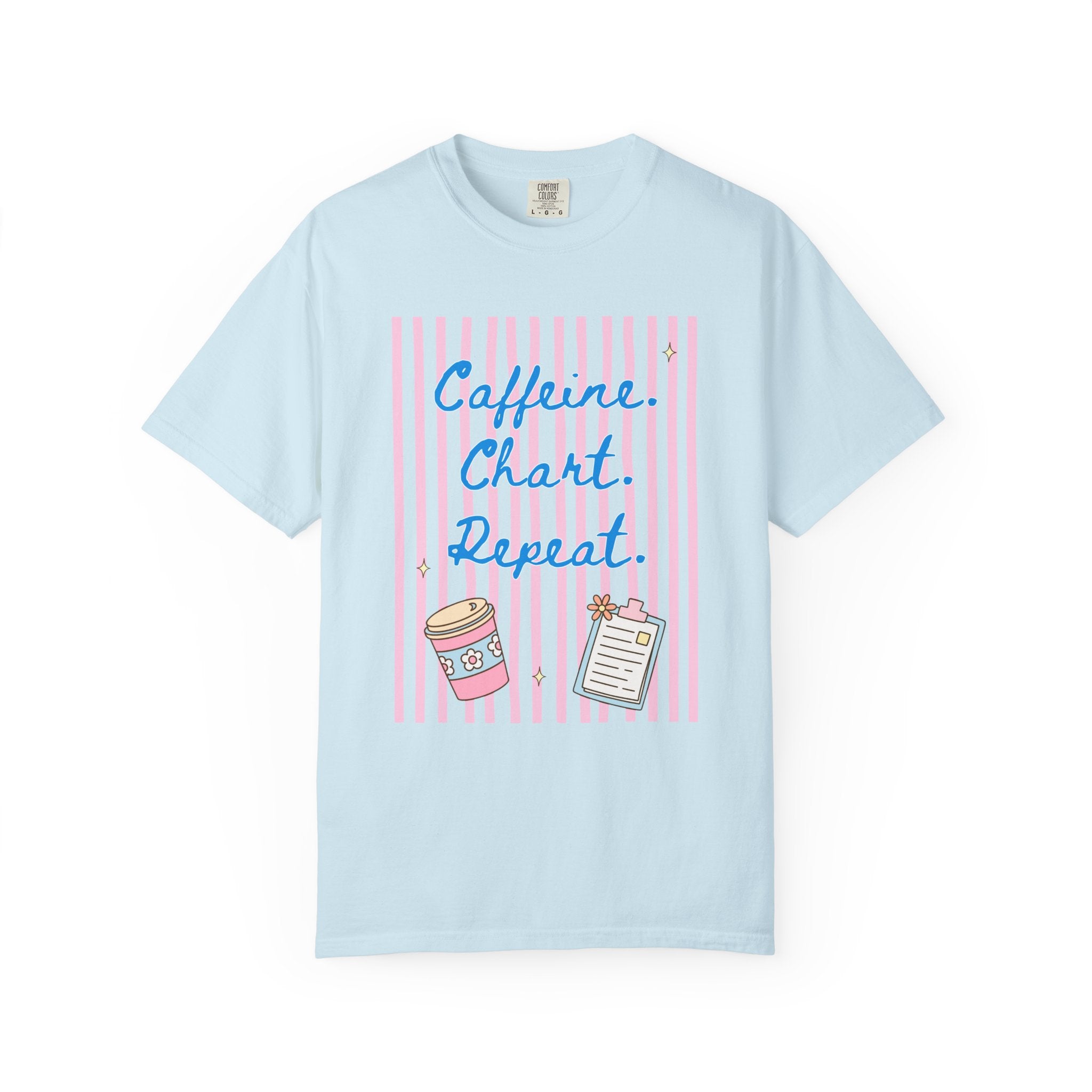 Caffeine. Chart. Repeat. T-Shirt