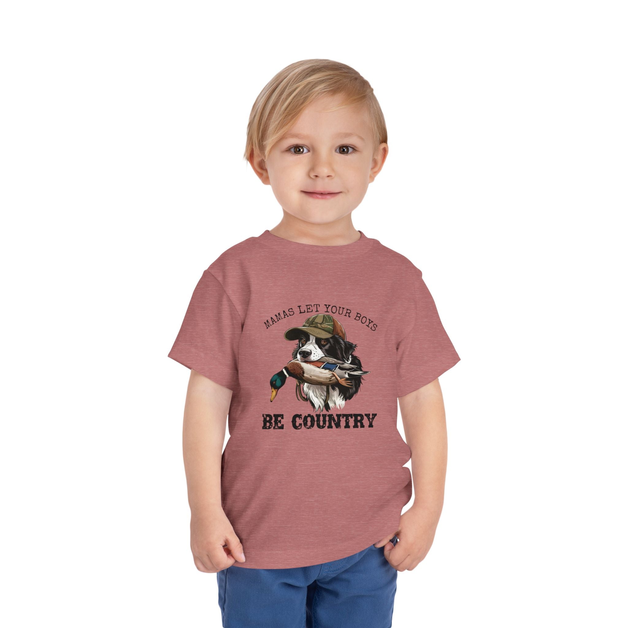 Toddler Tee — "Mamas Let Your Boys Be Country" Duck Hunting Graphic