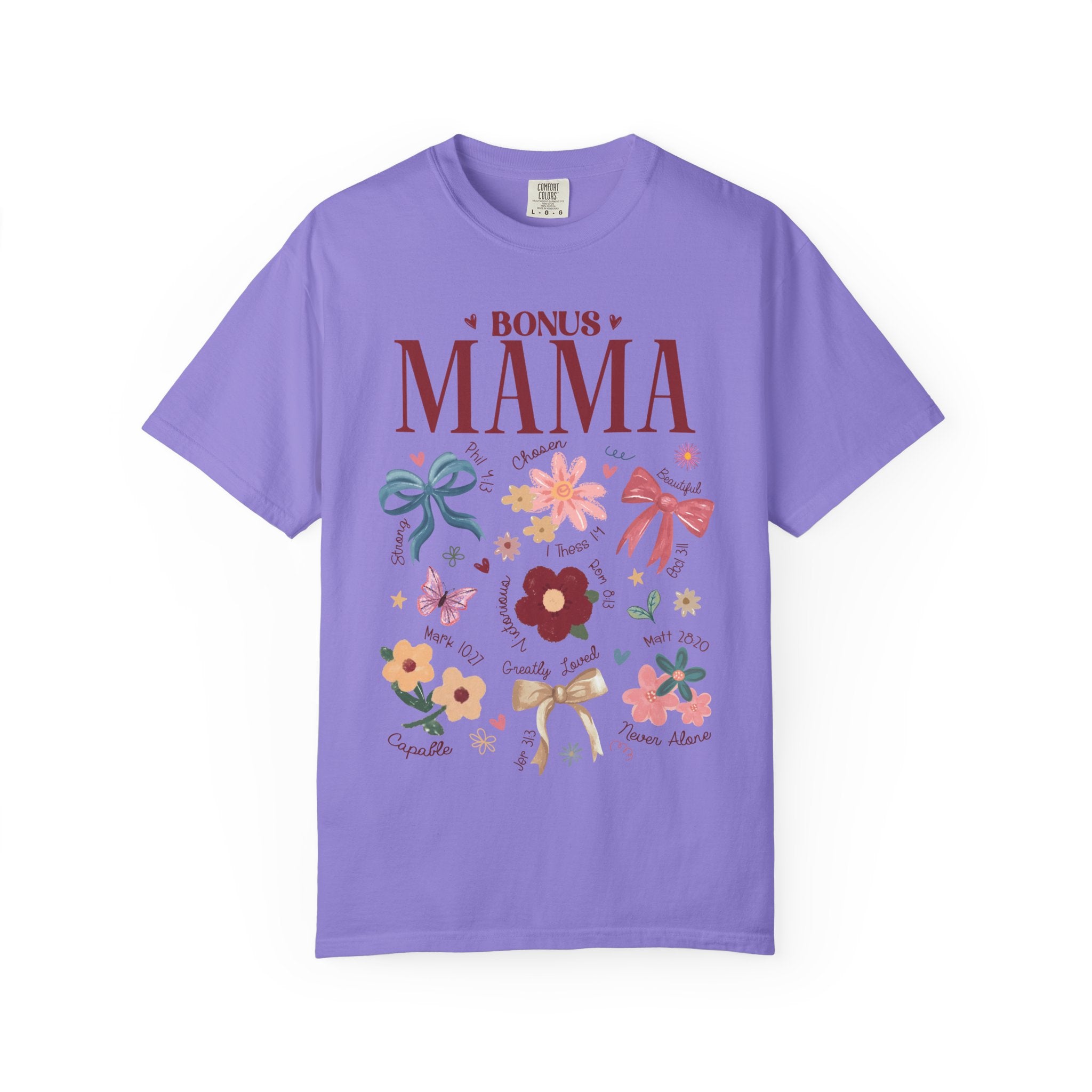 Bonus Mama Floral T-Shirt — Proud Stepmom Gift for Mother’s Day