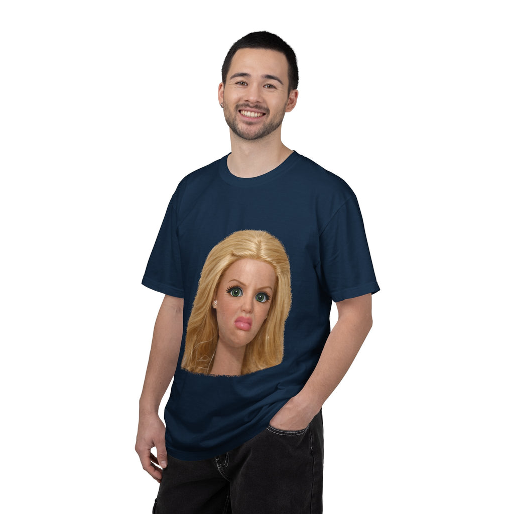 Funny Barbie Face Tee — Sassy Doll Expression Graphic T-Shirt