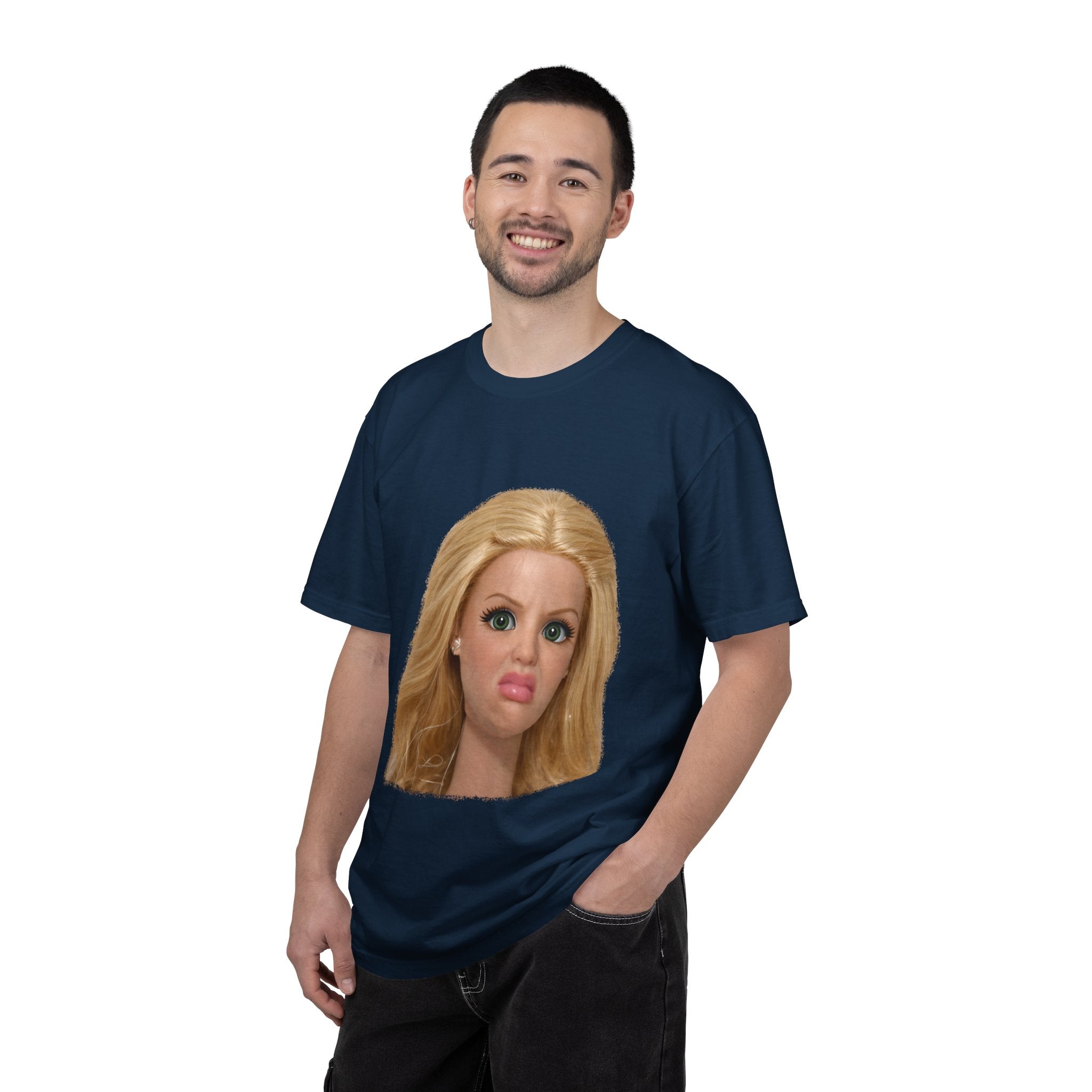 Funny Barbie Face Tee — Sassy Doll Expression Graphic T-Shirt