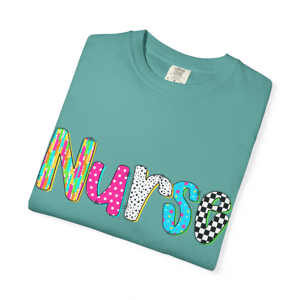 Nurse Colorful Pattern Graphic T-Shirt