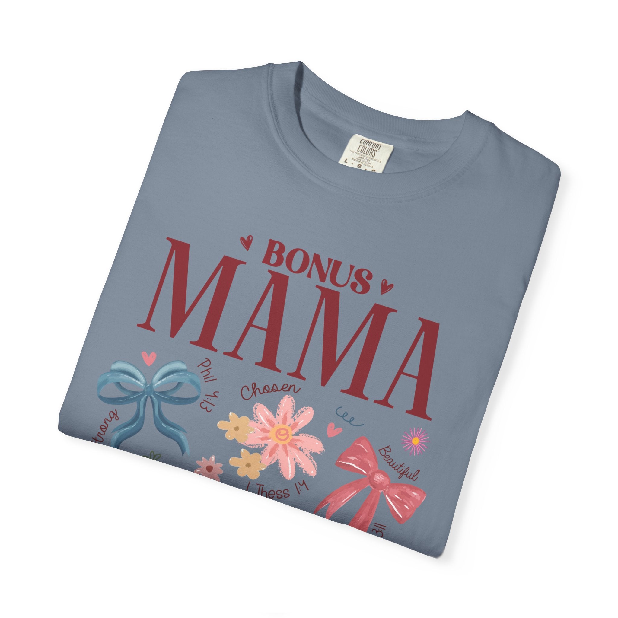 Bonus Mama Floral T-Shirt — Proud Stepmom Gift for Mother’s Day