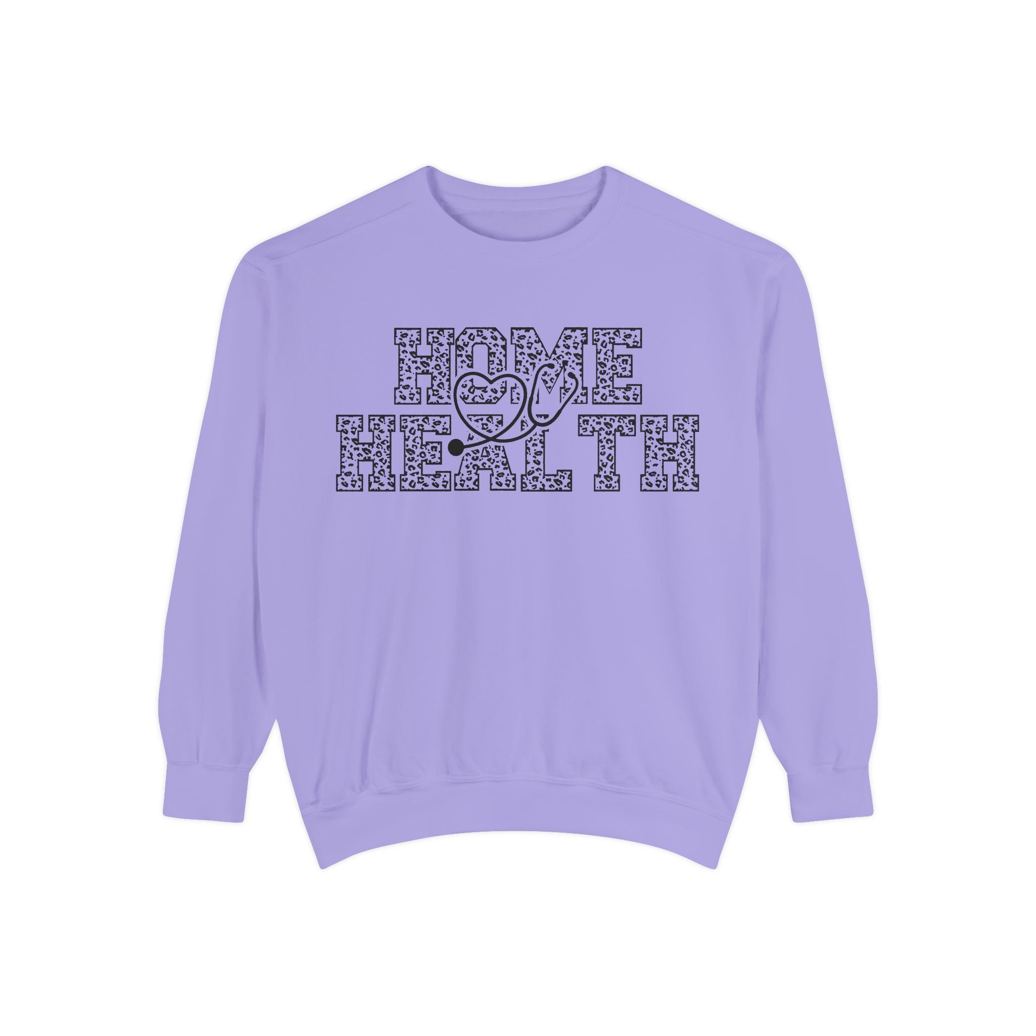 Home Health Crewneck Sweatshirt — Nurse & Caregiver Heart Stethoscope Design