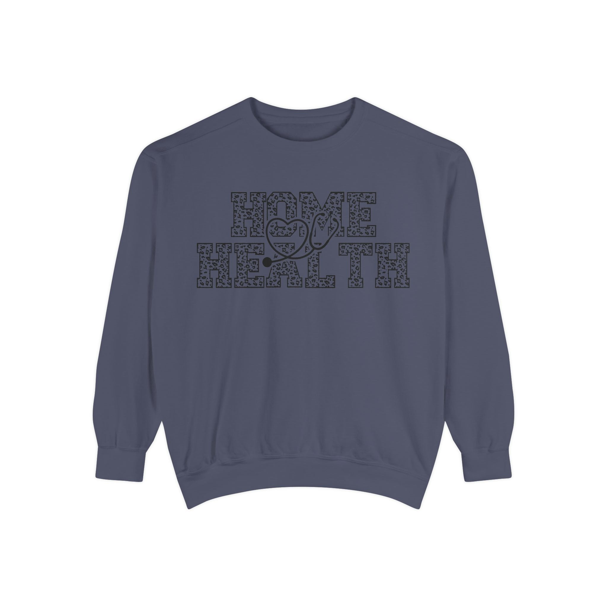Home Health Crewneck Sweatshirt — Nurse & Caregiver Heart Stethoscope Design