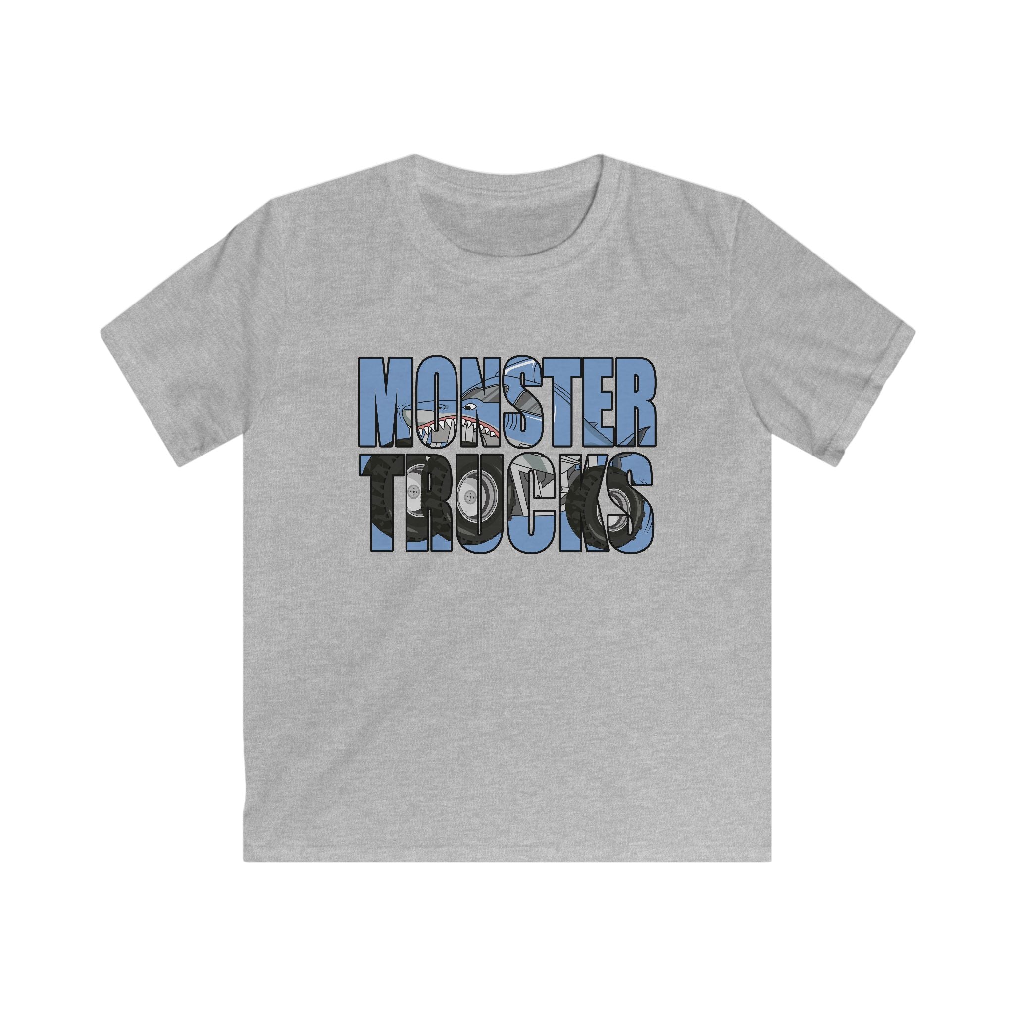 Kid's "Monster Trucks" Graphic Tee - Boys' Truck Lover Shirt
