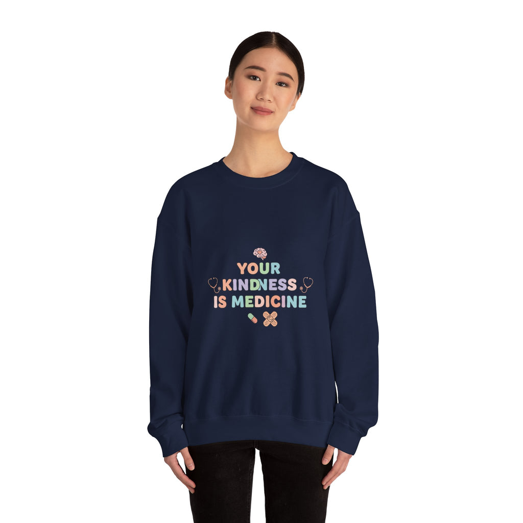 Kindness Is Medicine Sweatshirt | pastel healthcare affirmation, nurse encouragement