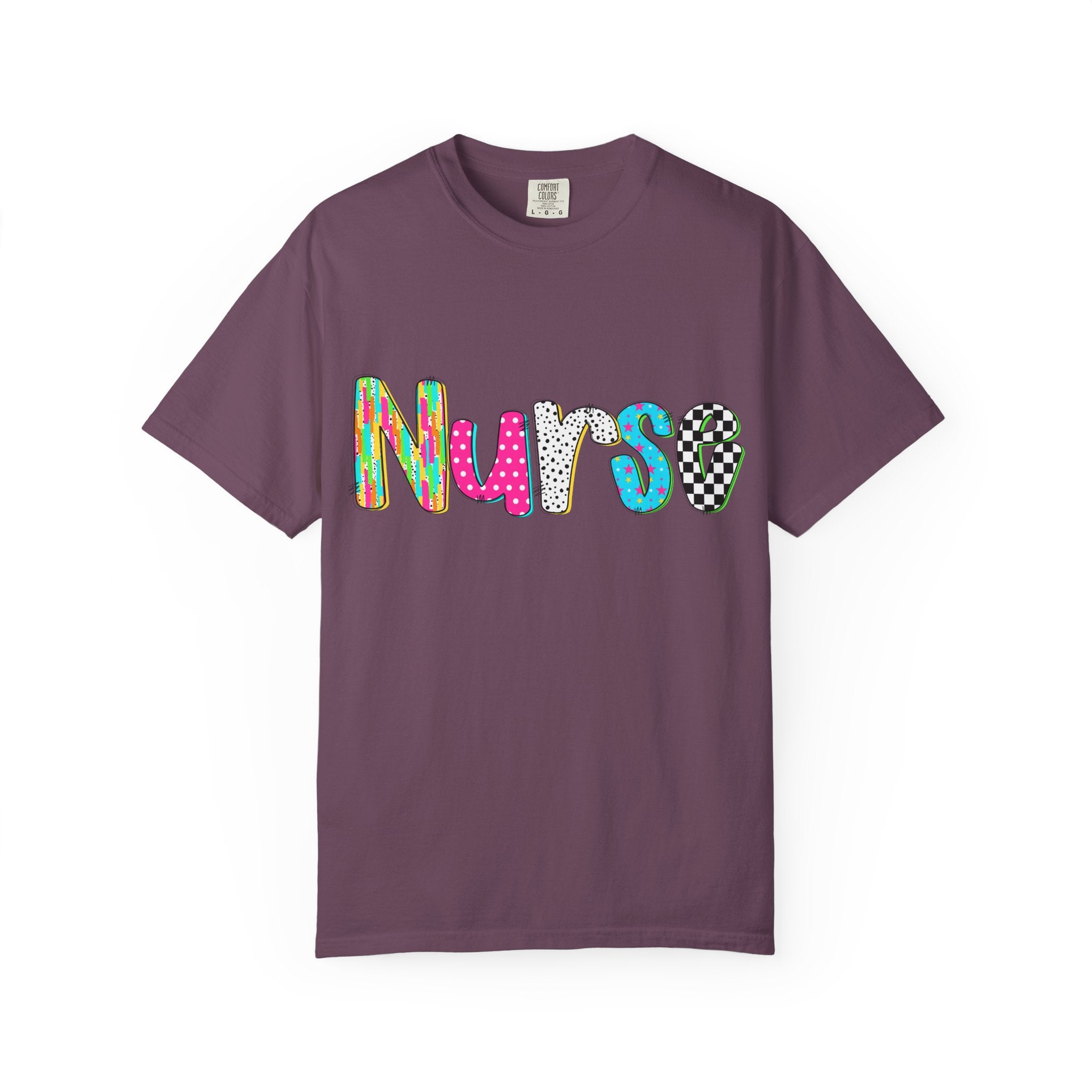 Nurse Colorful Pattern Graphic T-Shirt