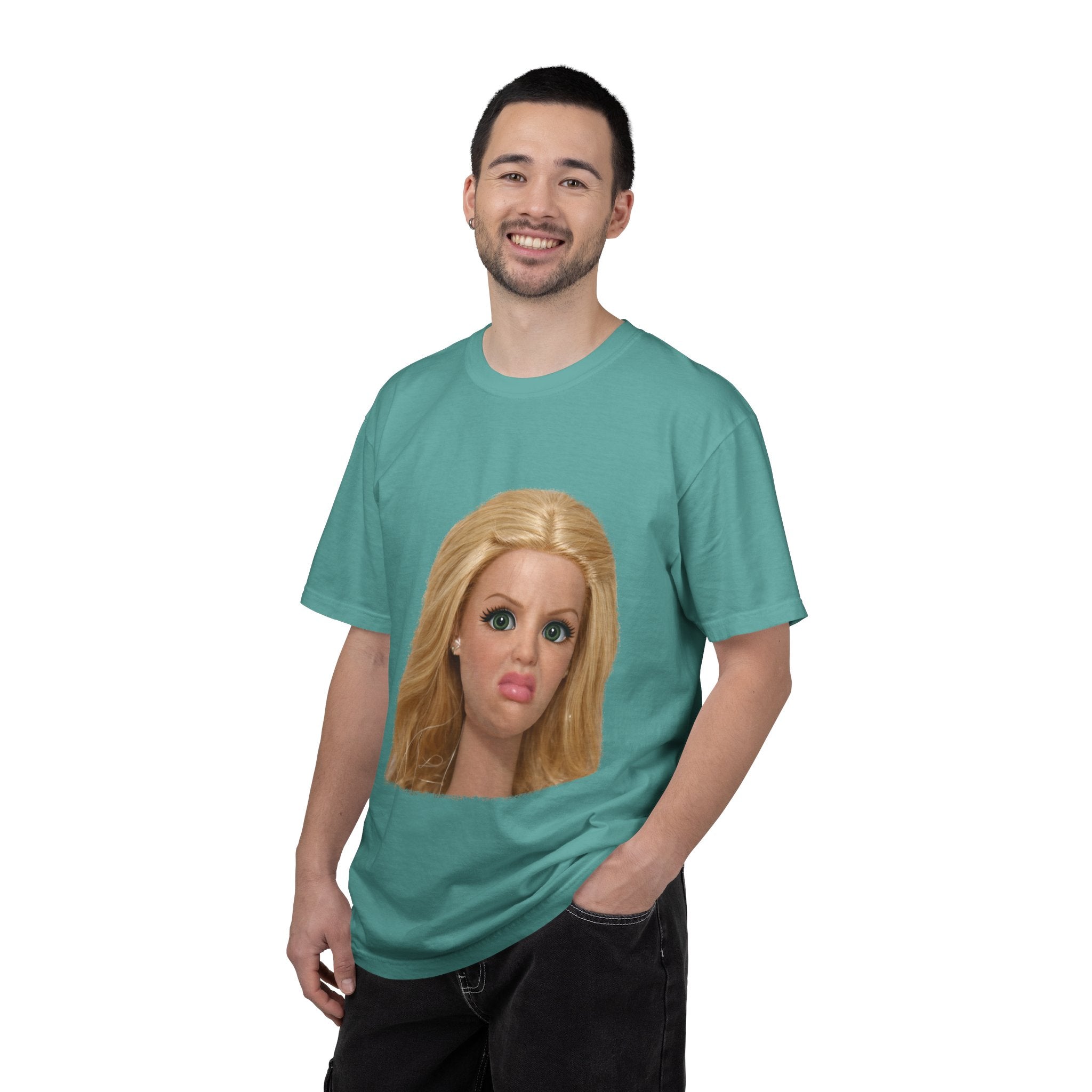 Funny Barbie Face Tee — Sassy Doll Expression Graphic T-Shirt