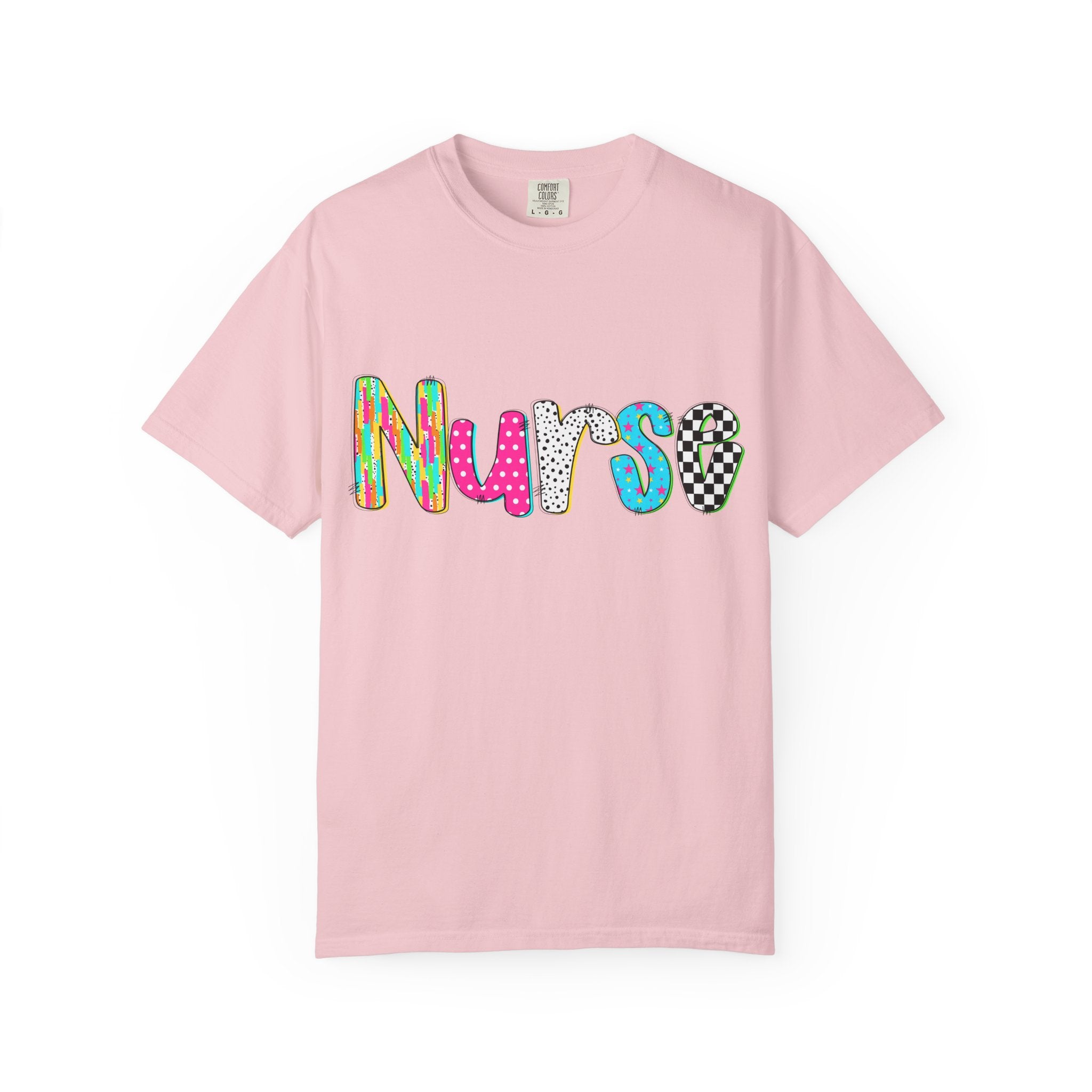 Nurse Colorful Pattern Graphic T-Shirt