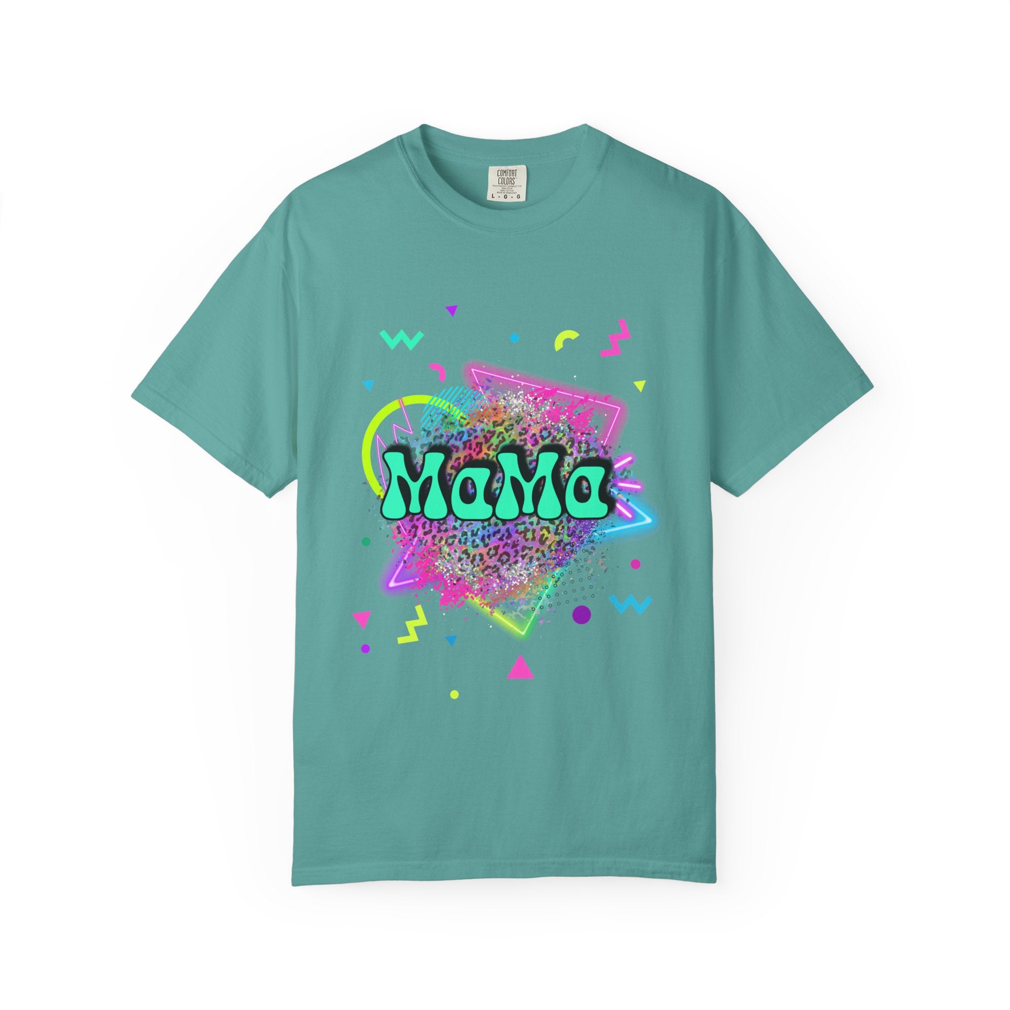 Mama Retro Neon Tee — 90s Vintage Graphic T-Shirt for Moms