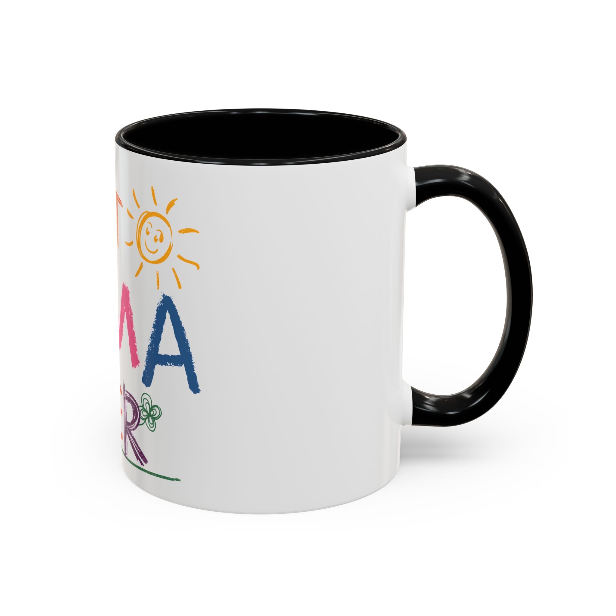 Best Mama Ever Accent Coffee Mug — Colorful Handwritten Mother’s Day Gift (11/15oz)