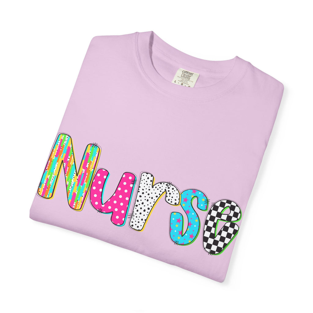 Nurse Colorful Pattern Graphic T-Shirt