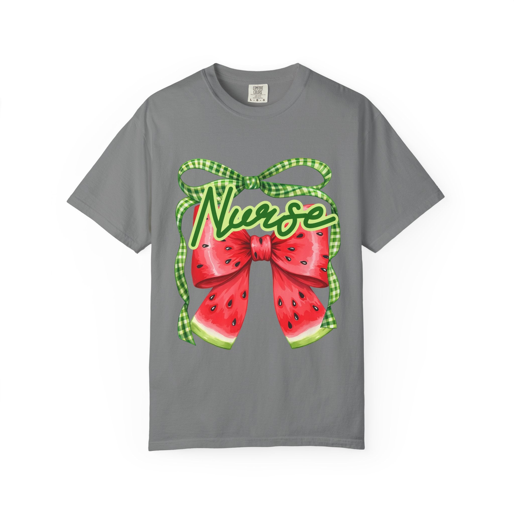 Nurse Watermelon Bow T-Shirt — Cute Summer Nurse Gift