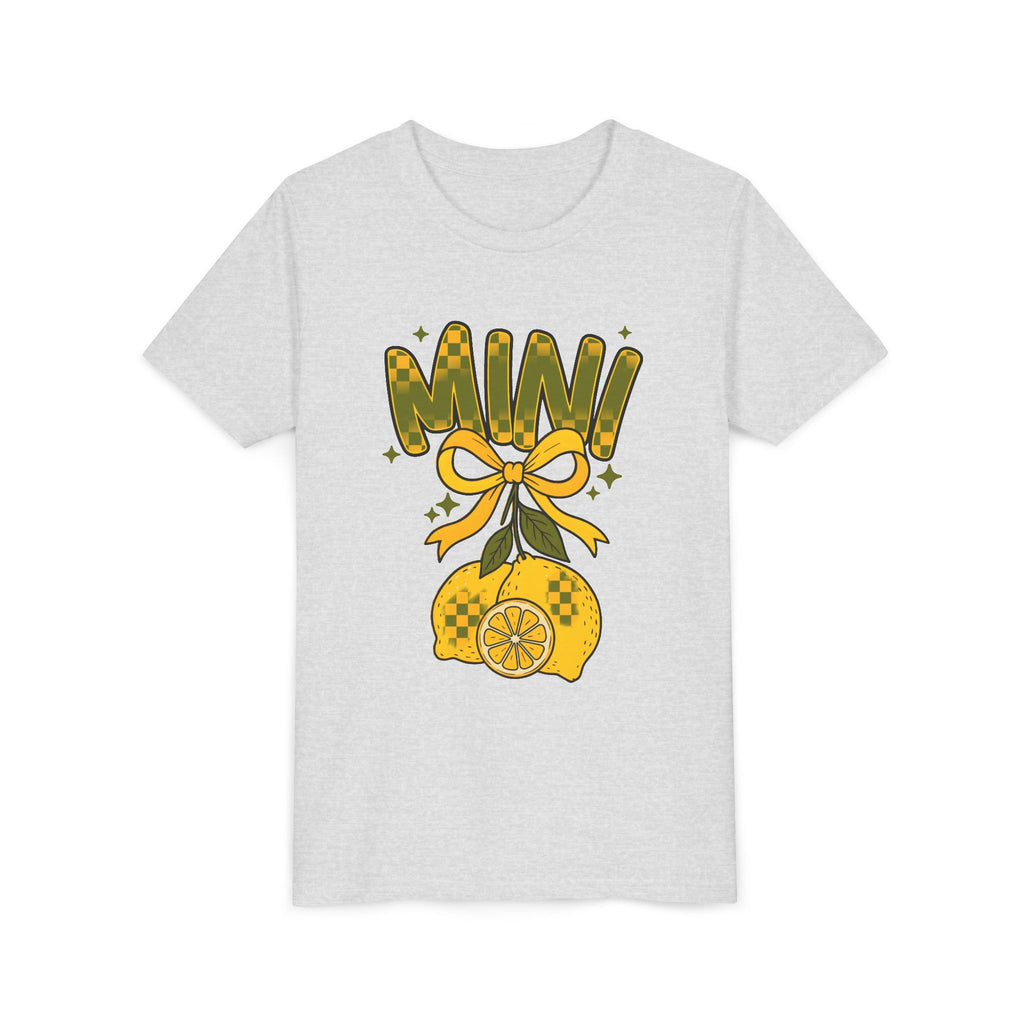 Youth Tee — "Mini" Lemon Bow Graphic Kids Shirt