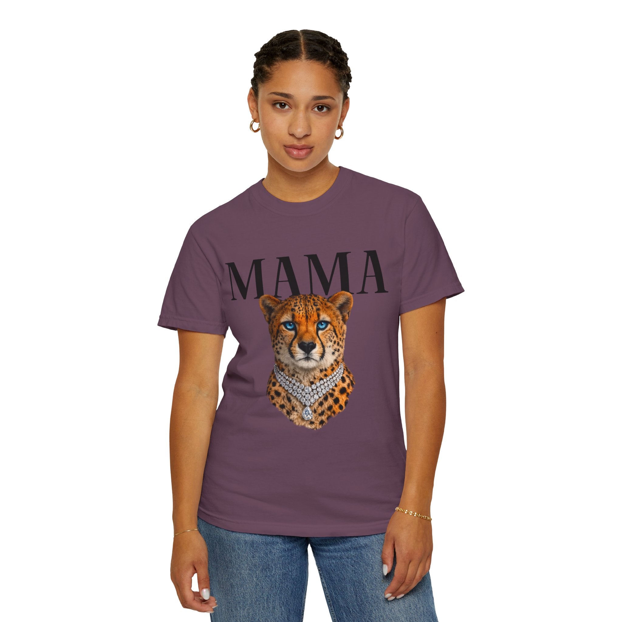 Mama Cheetah Graphic Tee — Wild Mom Statement T-Shirt