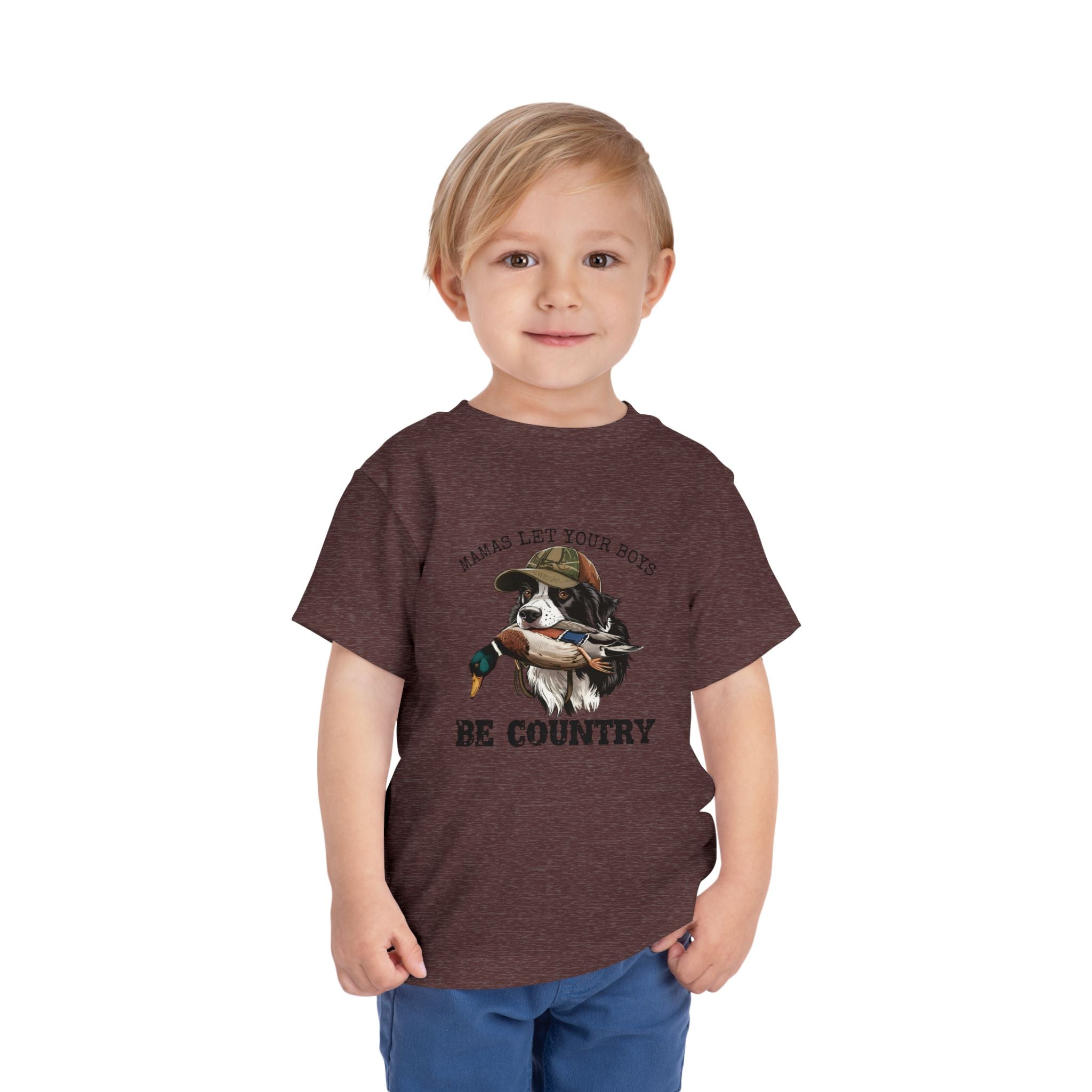 Toddler Tee — "Mamas Let Your Boys Be Country" Duck Hunting Graphic