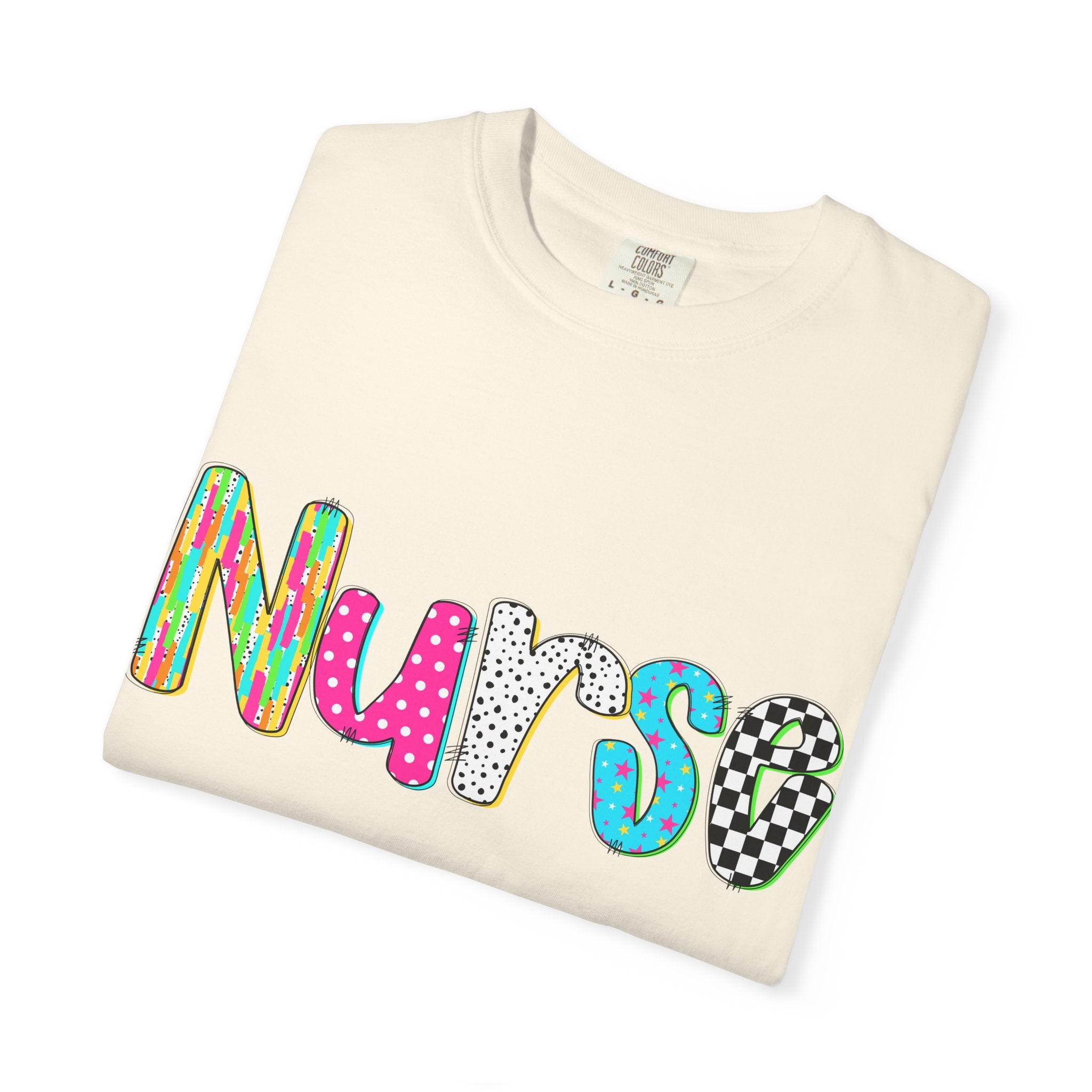 Nurse Colorful Pattern Graphic T-Shirt