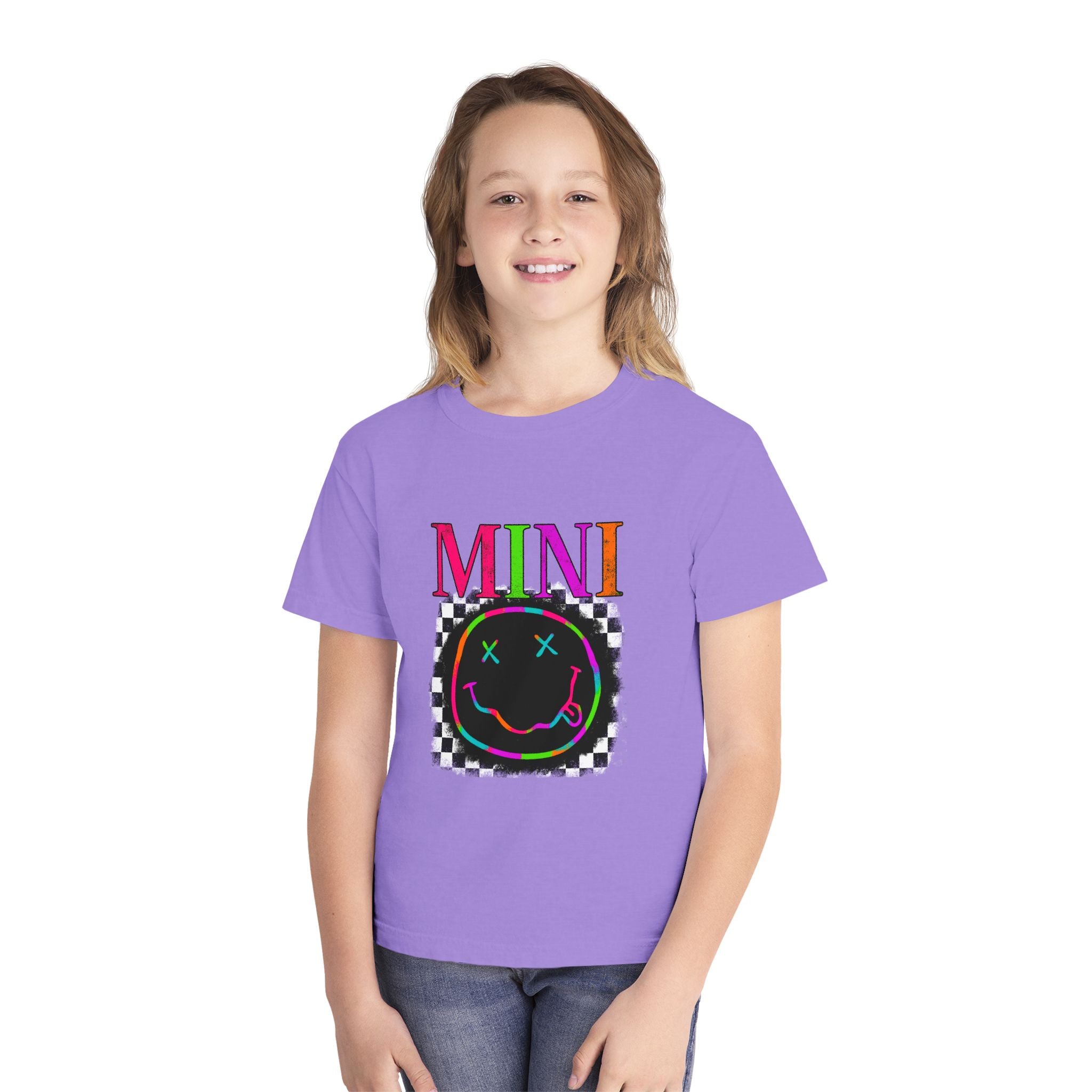 Mini Neon Smiley Youth Tee