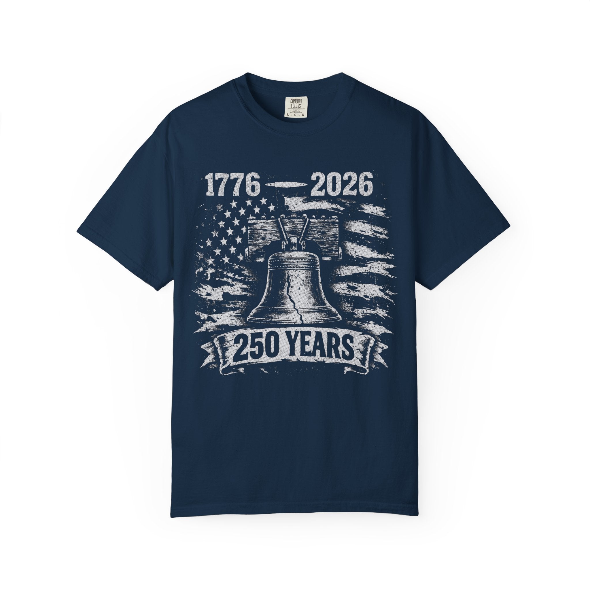 Liberty Bell Graphic T-Shirt — Vintage American Flag Patriotic Tee