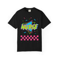 Nurse Retro 90s Graphic T-Shirt — Neon Checkerboard Medical Tee