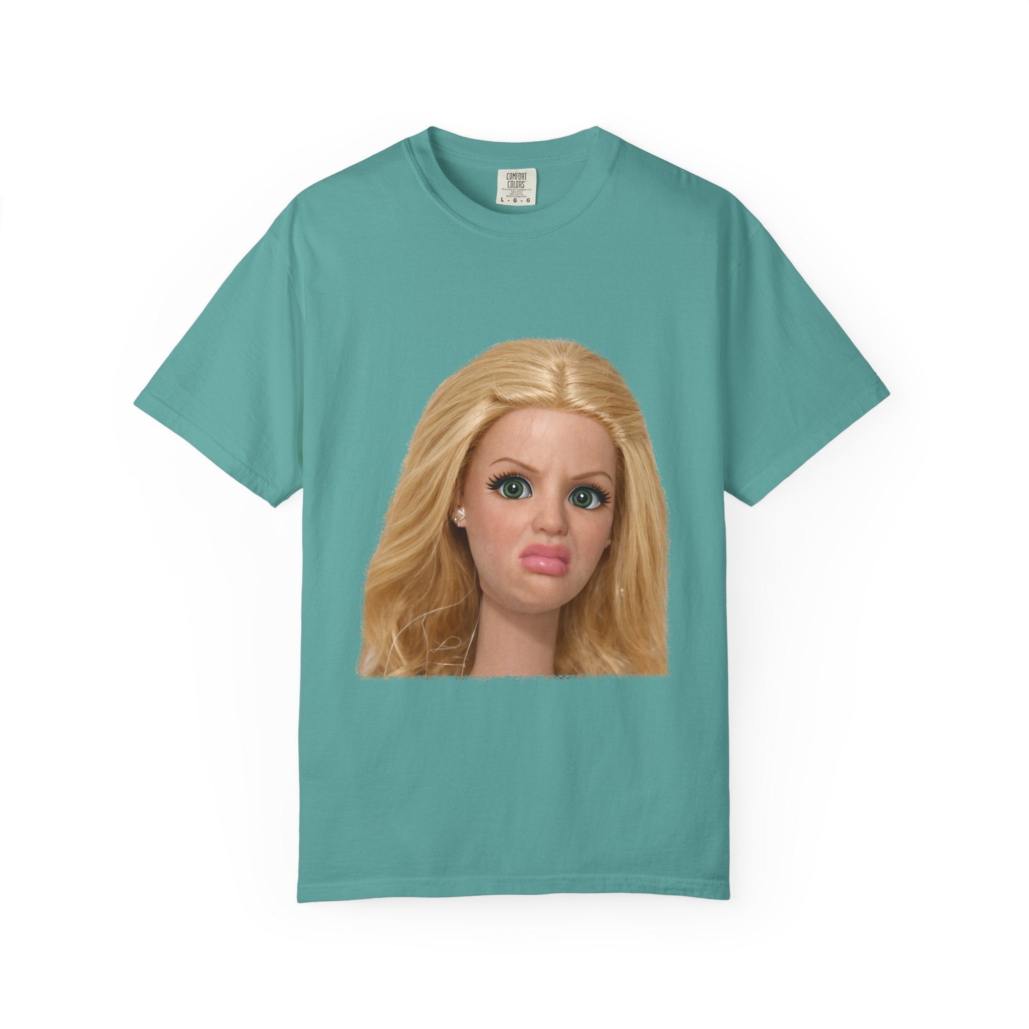 Funny Barbie Face Tee — Sassy Doll Expression Graphic T-Shirt