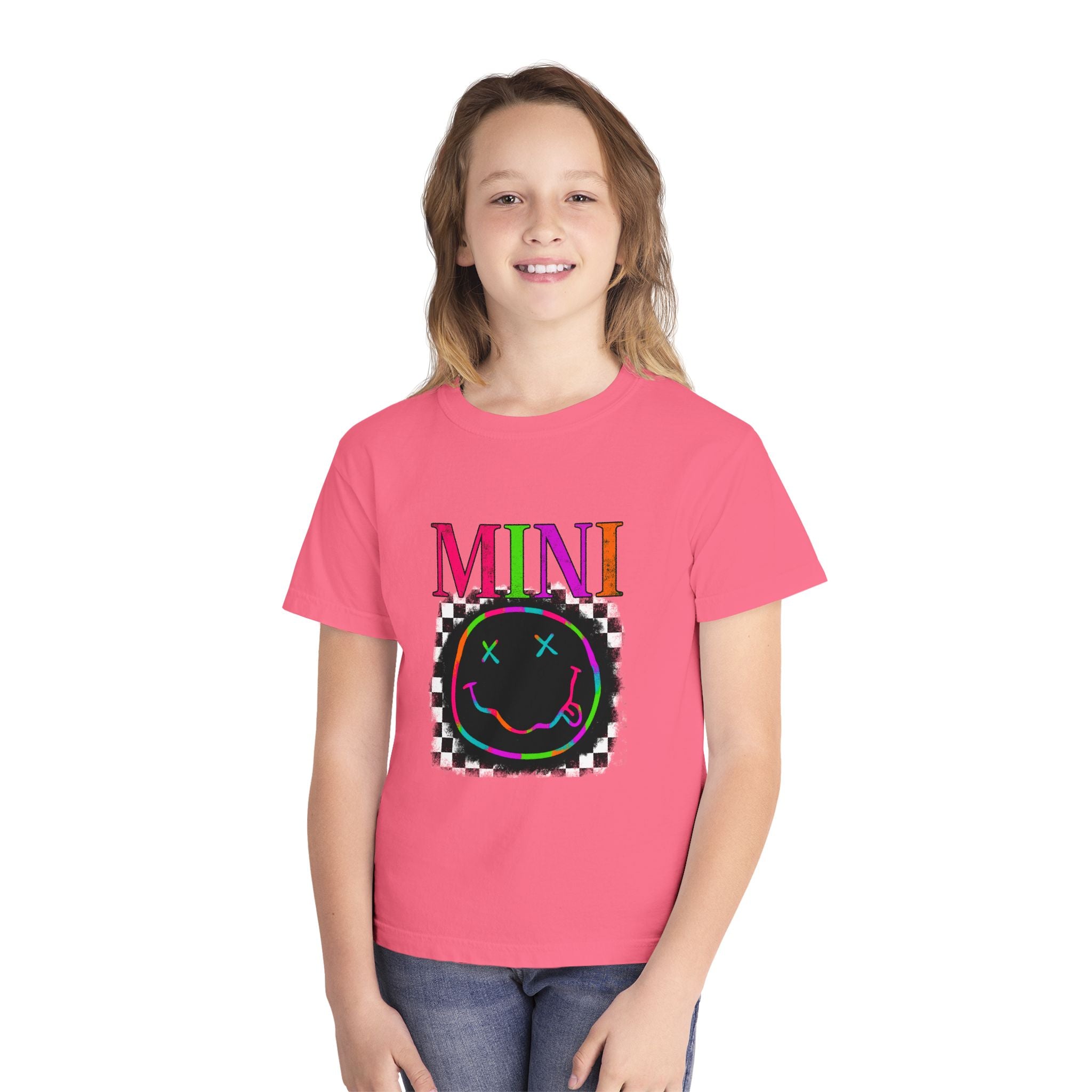 Mini Neon Smiley Youth Tee