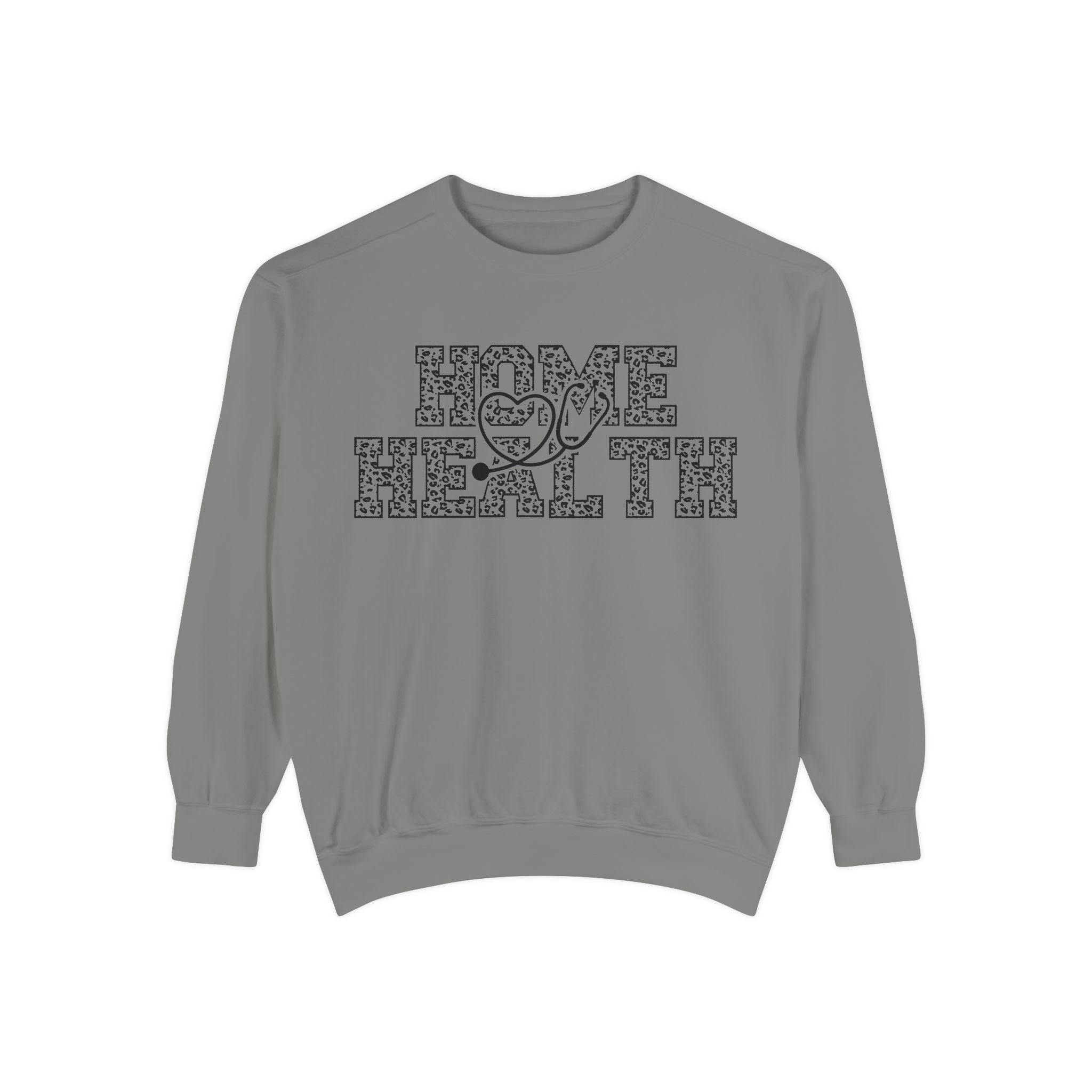 Home Health Crewneck Sweatshirt — Nurse & Caregiver Heart Stethoscope Design