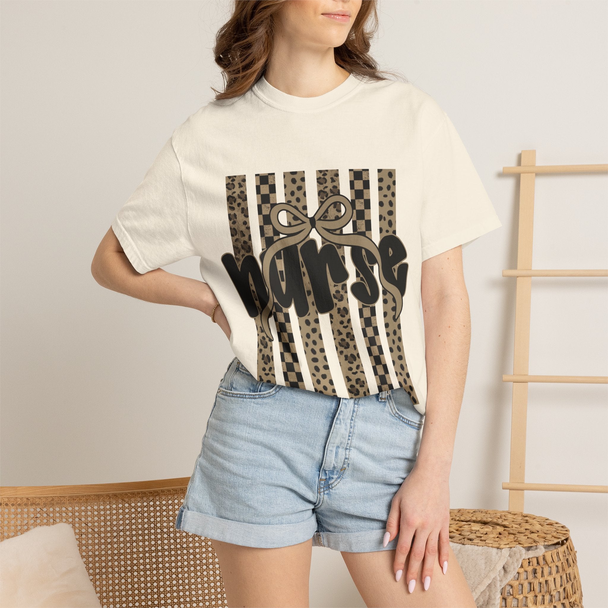 Nurse Leopard Stripes Graphic T-Shirt