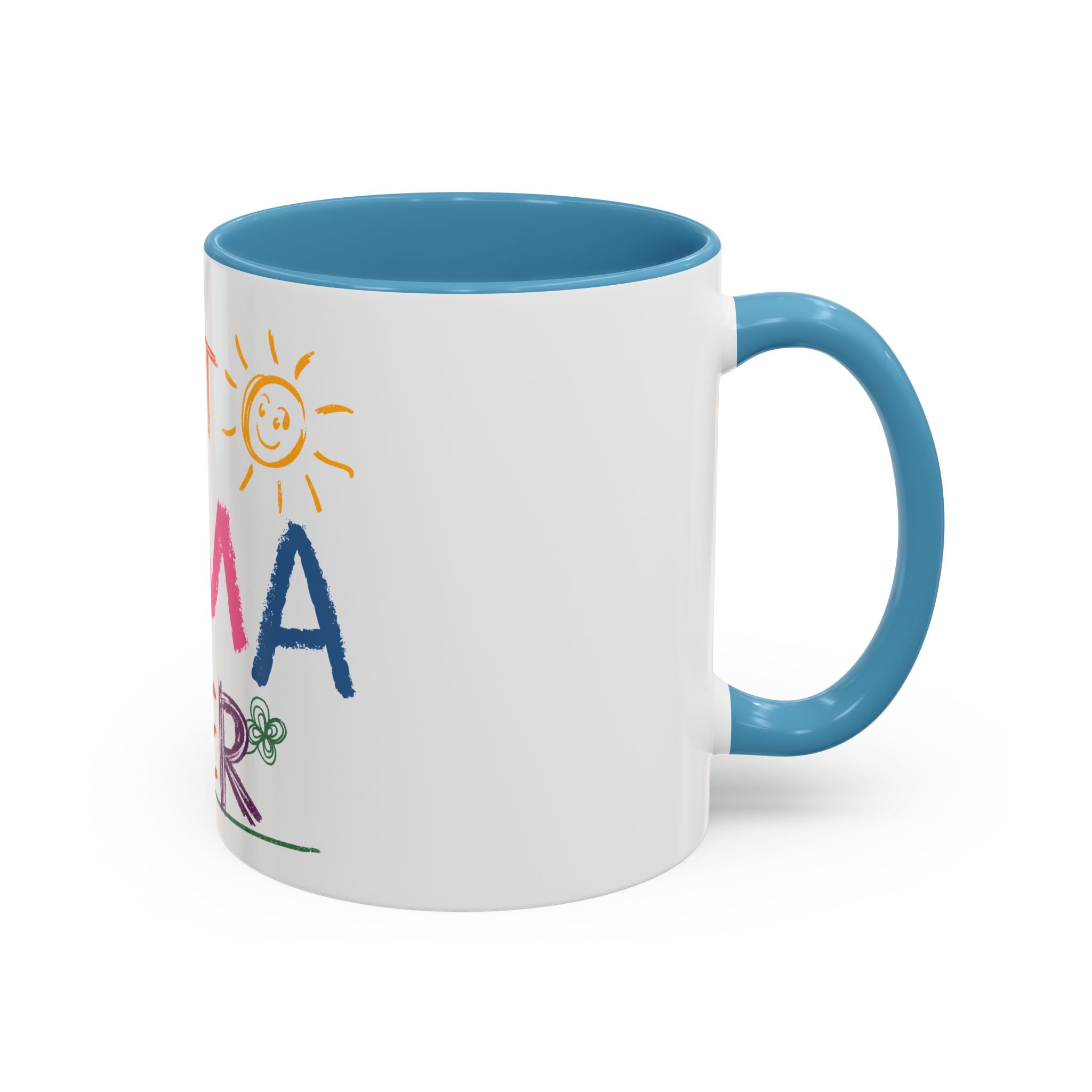 Best Mama Ever Accent Coffee Mug — Colorful Handwritten Mother’s Day Gift (11/15oz)
