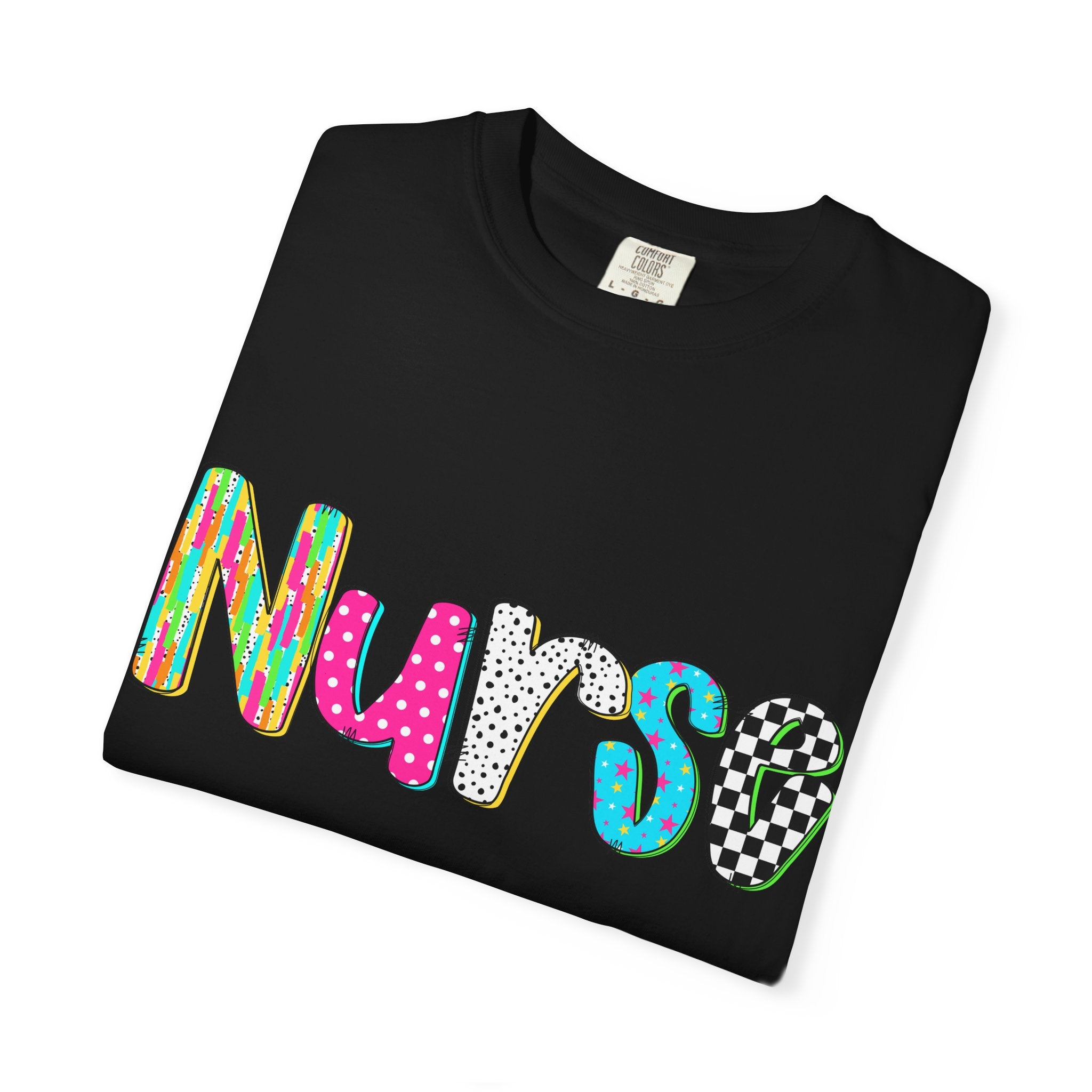 Nurse Colorful Pattern Graphic T-Shirt