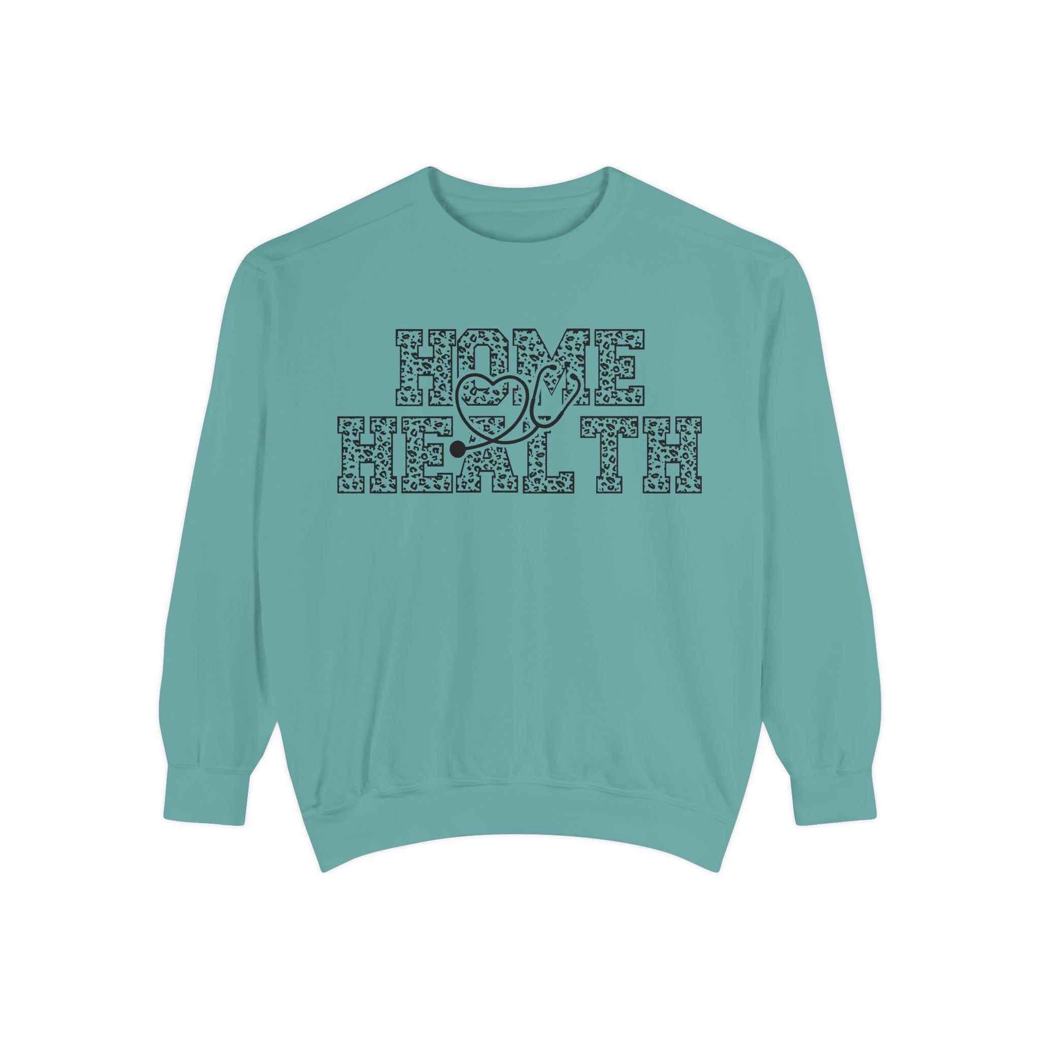 Home Health Crewneck Sweatshirt — Nurse & Caregiver Heart Stethoscope Design