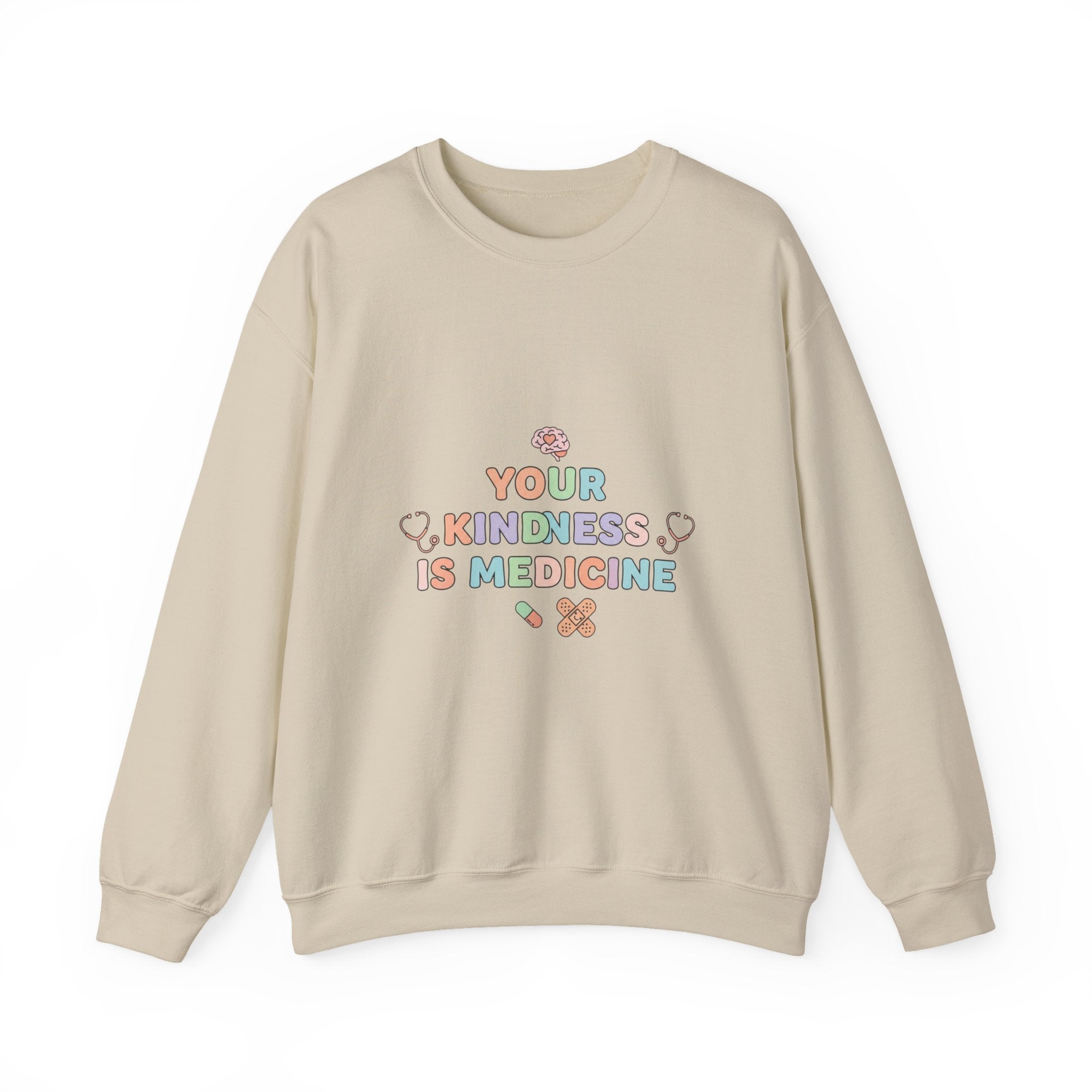 Kindness Is Medicine Sweatshirt | pastel healthcare affirmation, nurse encouragement