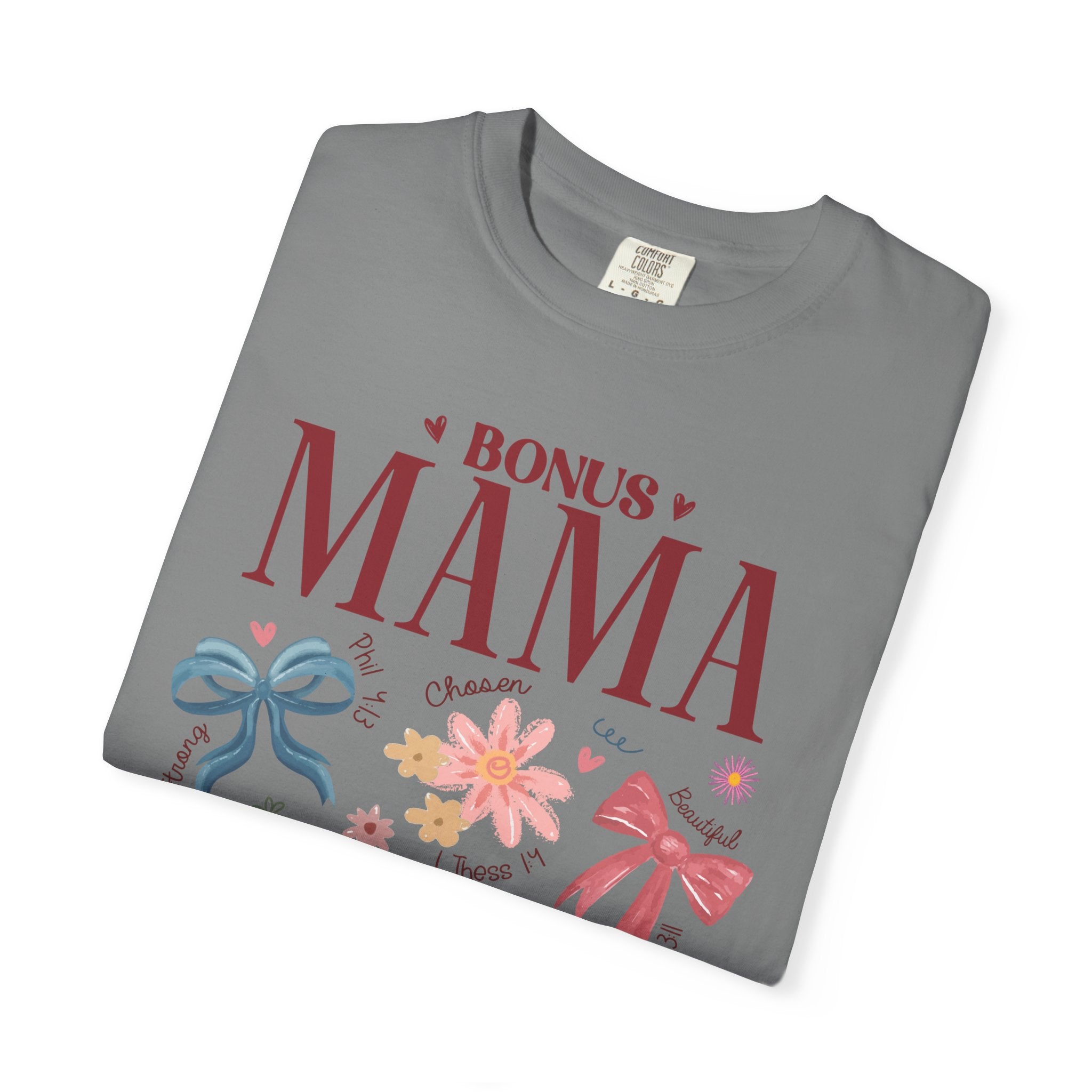 Bonus Mama Floral T-Shirt — Proud Stepmom Gift for Mother’s Day