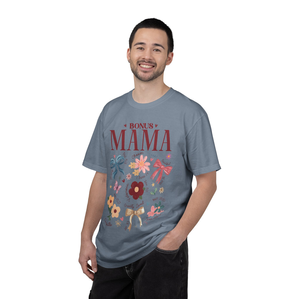 Bonus Mama Floral T-Shirt — Proud Stepmom Gift for Mother’s Day