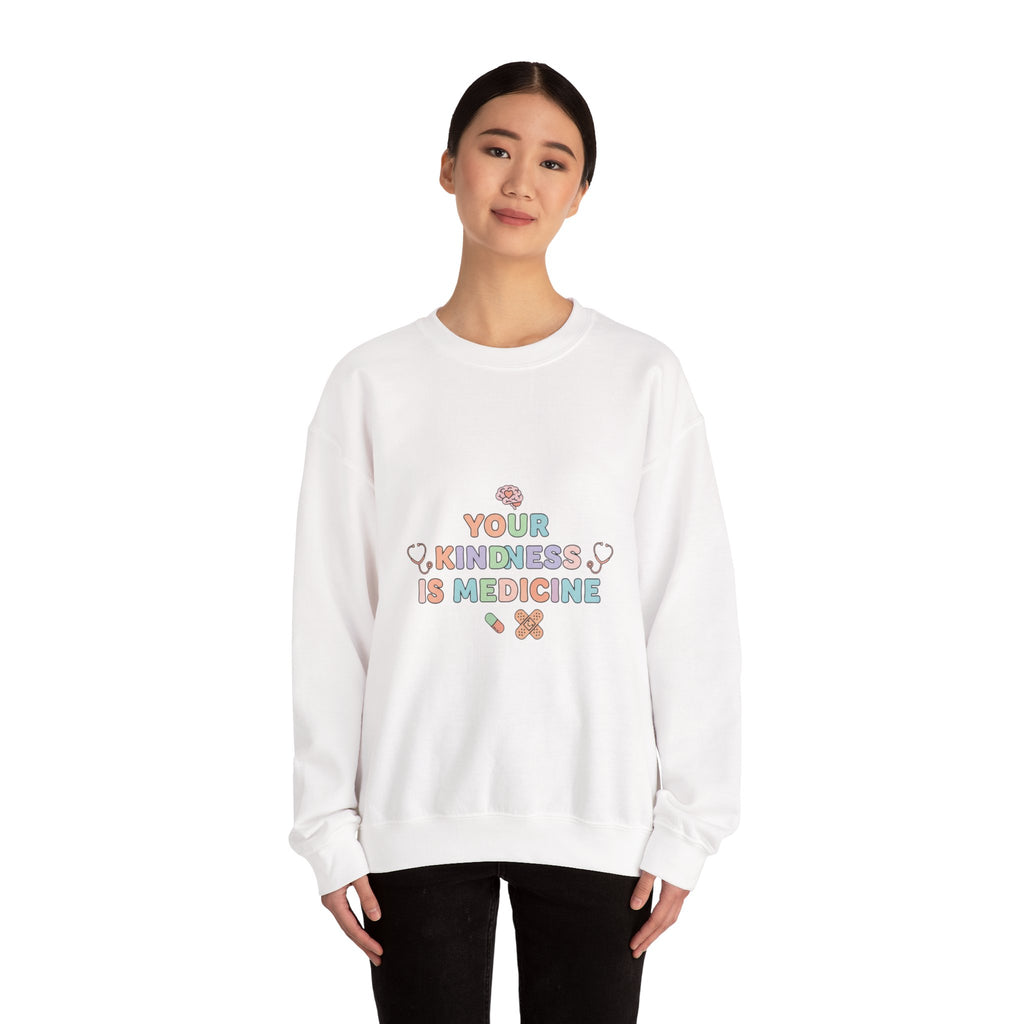 Kindness Is Medicine Sweatshirt | pastel healthcare affirmation, nurse encouragement