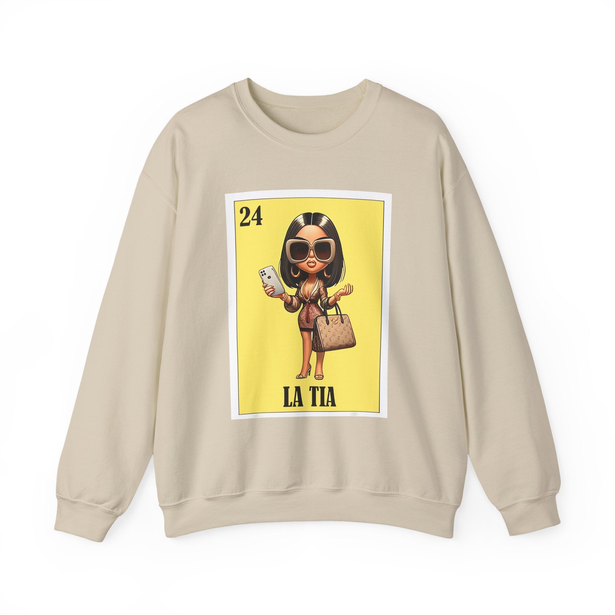La Tía Graphic Sweatshirt — Lotería Style 'La Tia' Crewneck