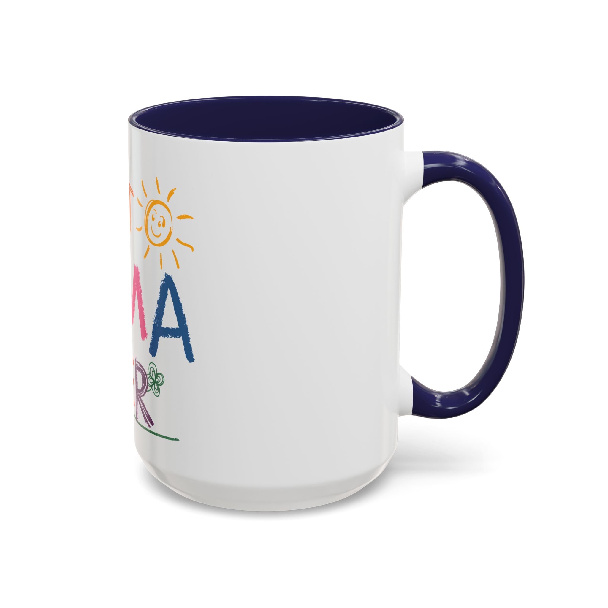Best Mama Ever Accent Coffee Mug — Colorful Handwritten Mother’s Day Gift (11/15oz)